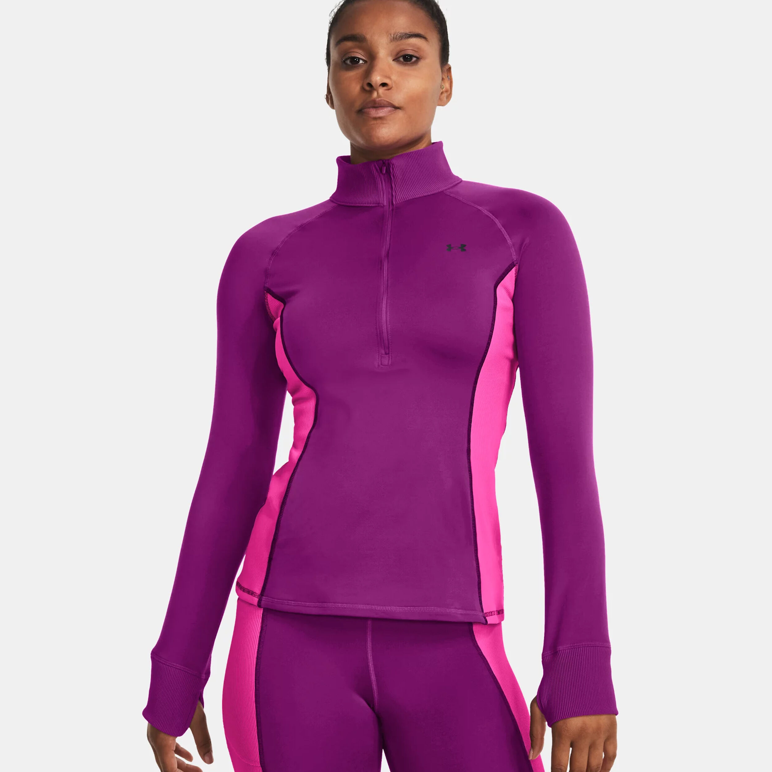 Under armour pink half zip online