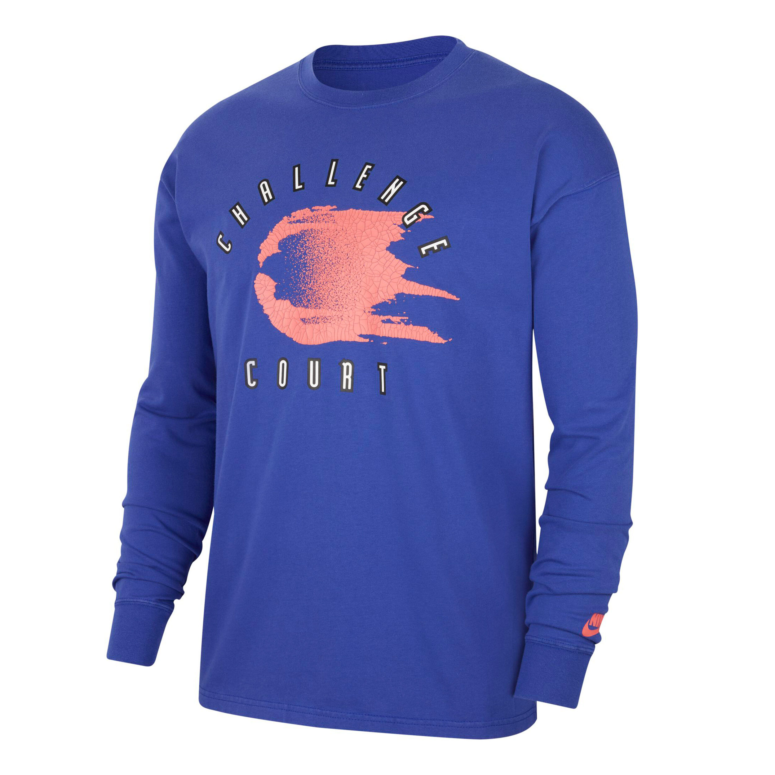 Court Oversize Challenge Sweatshirt Men Blue Coral