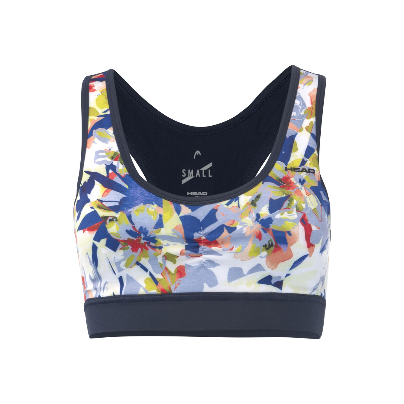 Vision Graphic Sports Bras Women Dark Blue Yellow