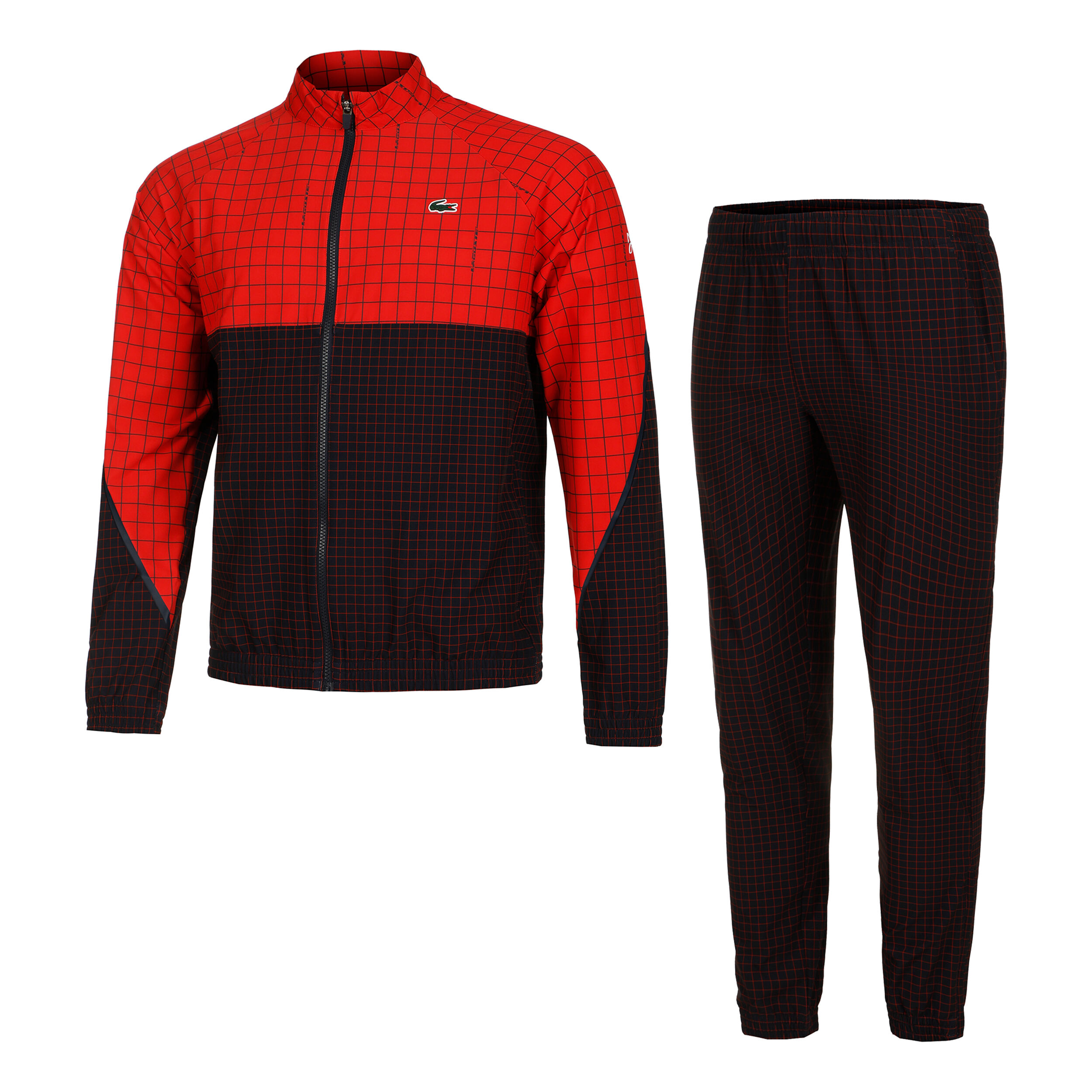 Red and black top chequered nike tracksuit