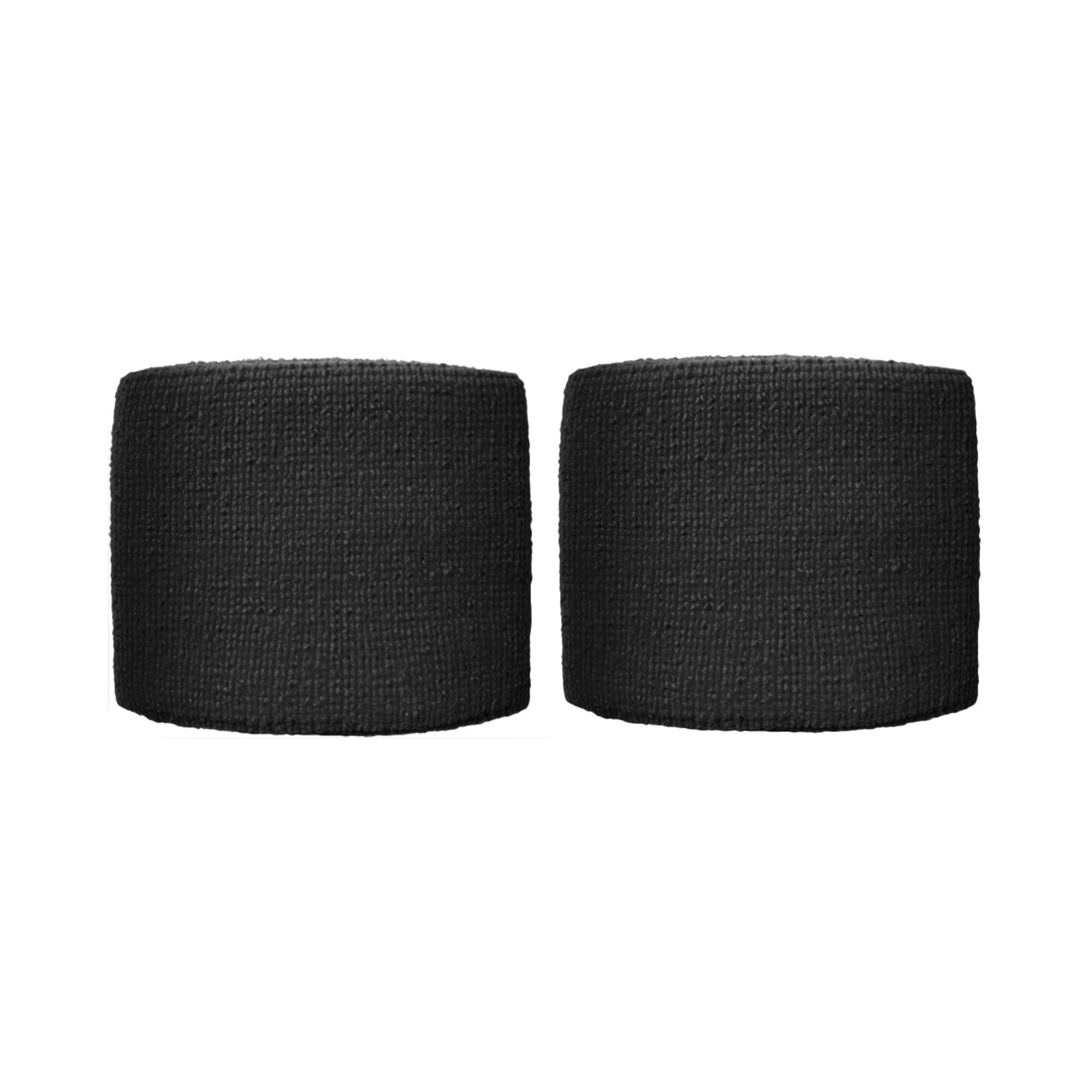  PAFUWEI Black Sports Wristbands, 2 Pieces Elastic