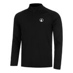 Quiet Please Tennis apparel Quiet Please Big Serve 1/4 Zip Long Sleeve Men-Black