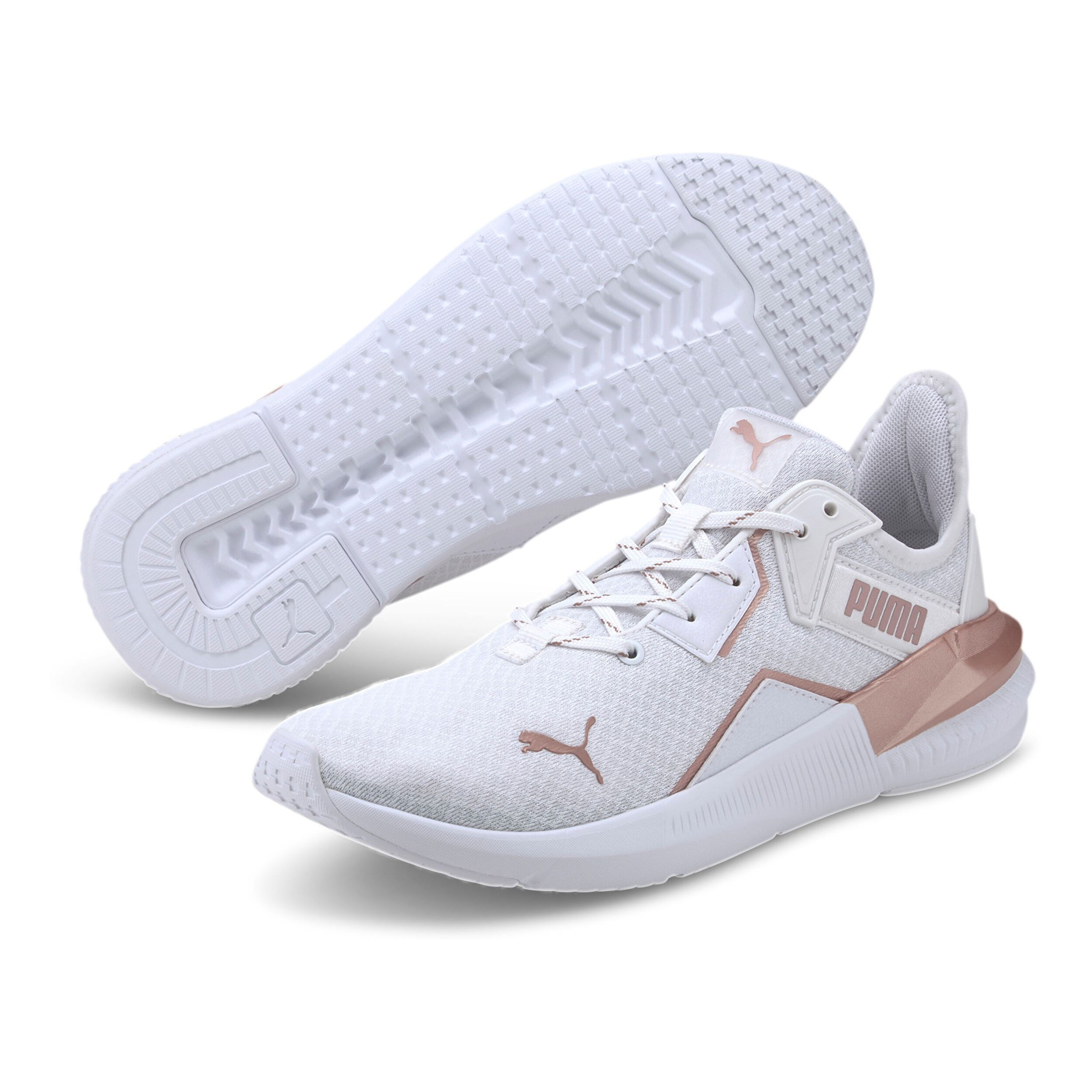 Platinum Metallic Sneakers Women White Gold