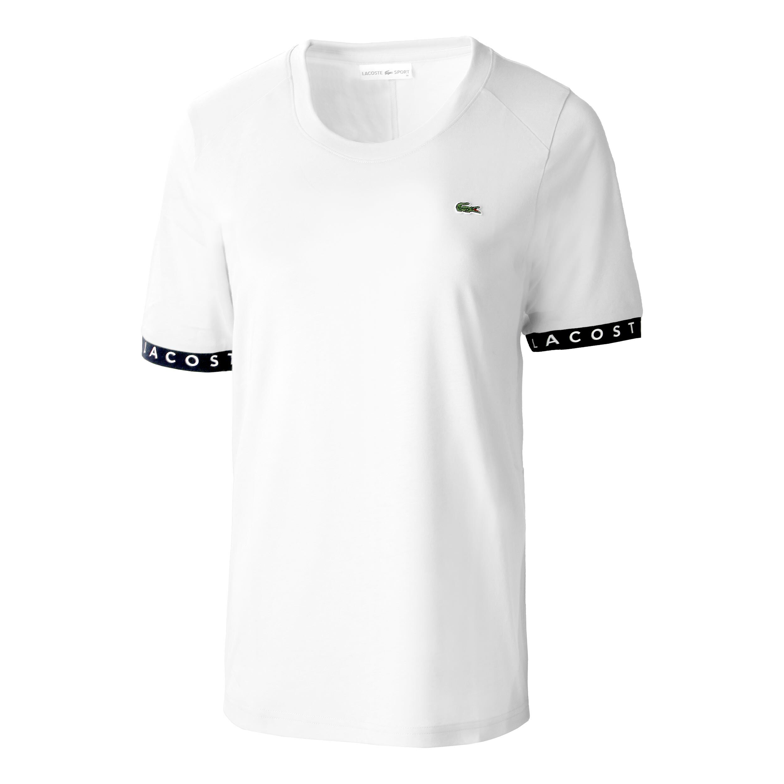 Tee shirt 2025 blanc lacoste femme