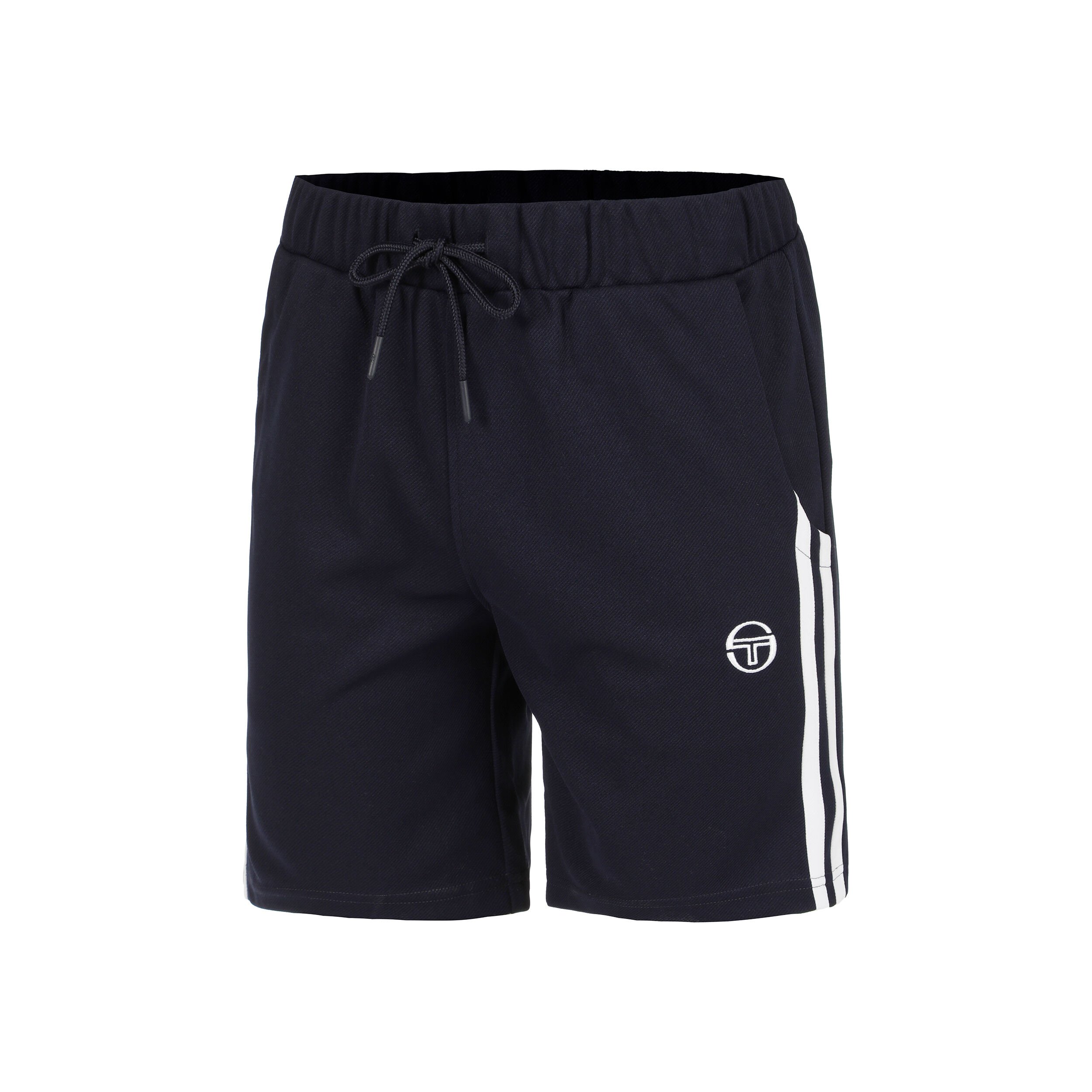 New Young Line Shorts Men Dark Blue White