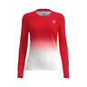 Crew Gradiant Long Sleeve Girls-Red,White