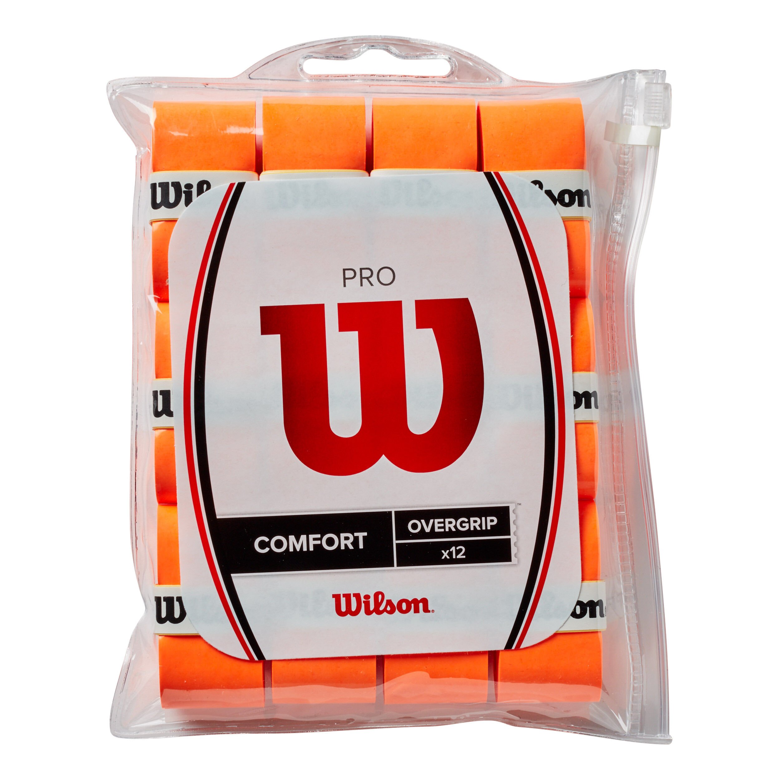 Wilson Aviator Optic Orange 12個入り Wilson Burn Pro Overgrip 12 Pack-Orange | Tennis-Point
