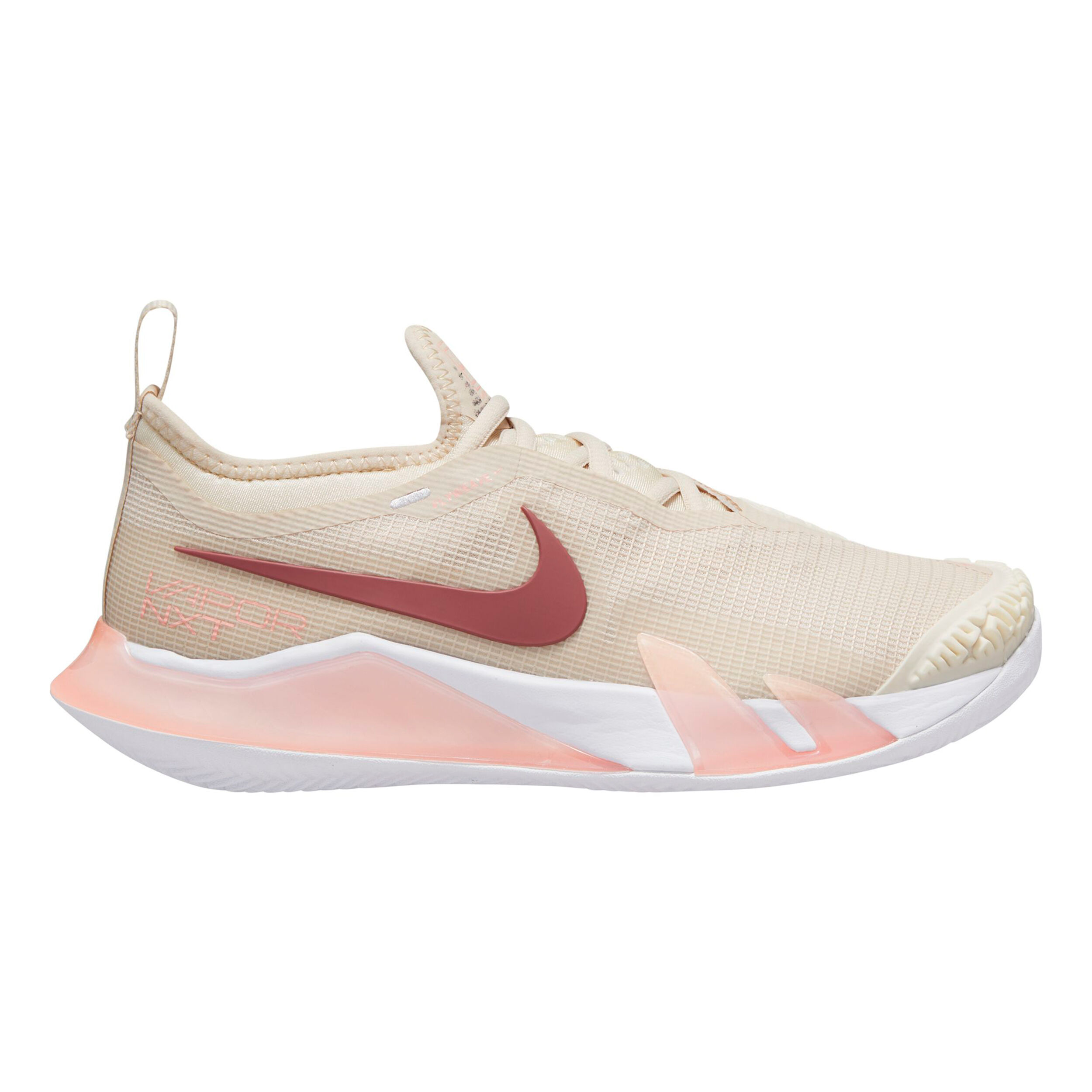 Court Vapor React NXT Clay Court Shoe Women Beige Red