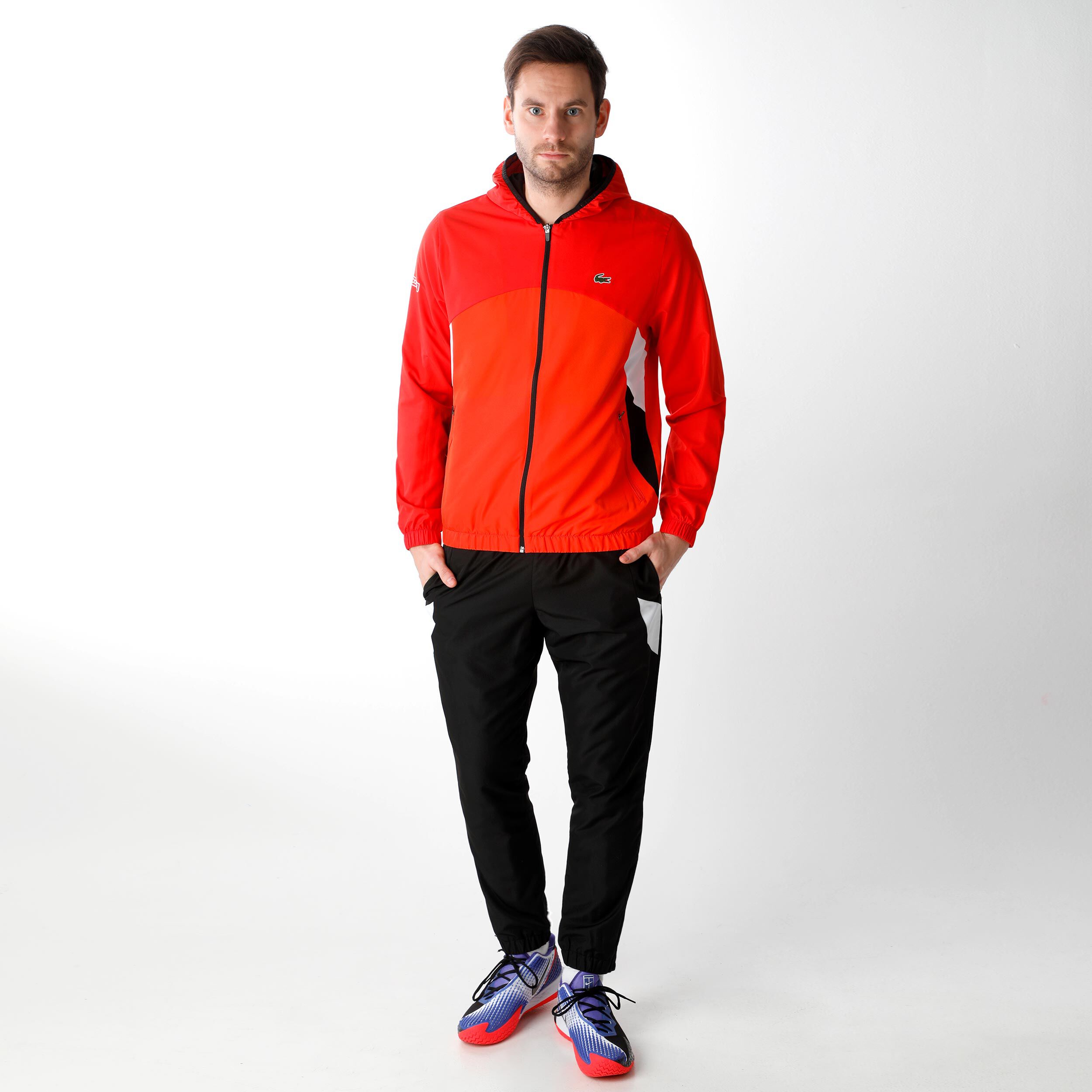Red and black tracksuit mens cheap