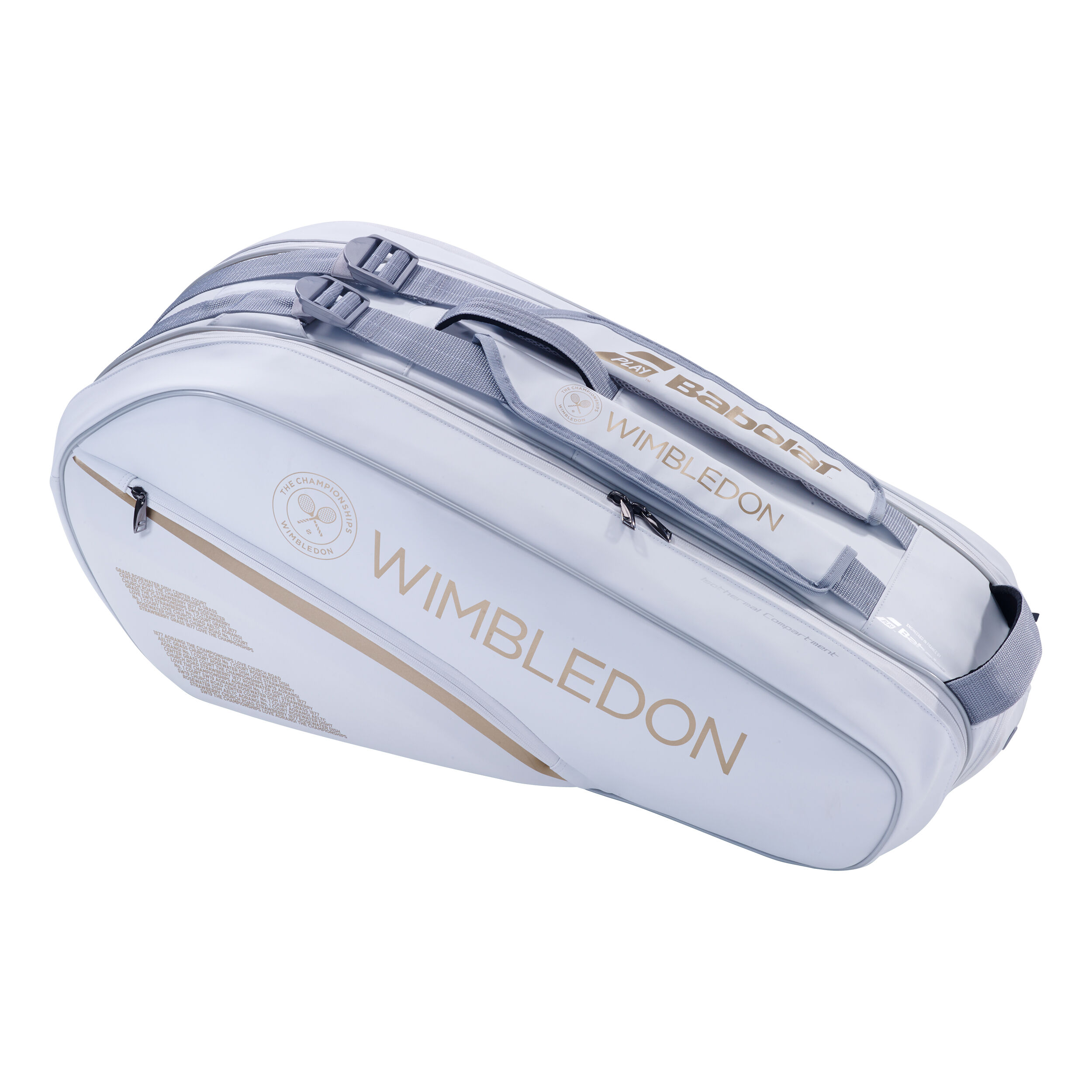Babolat Wimbledon 12 Racquet Bag White/Gold 