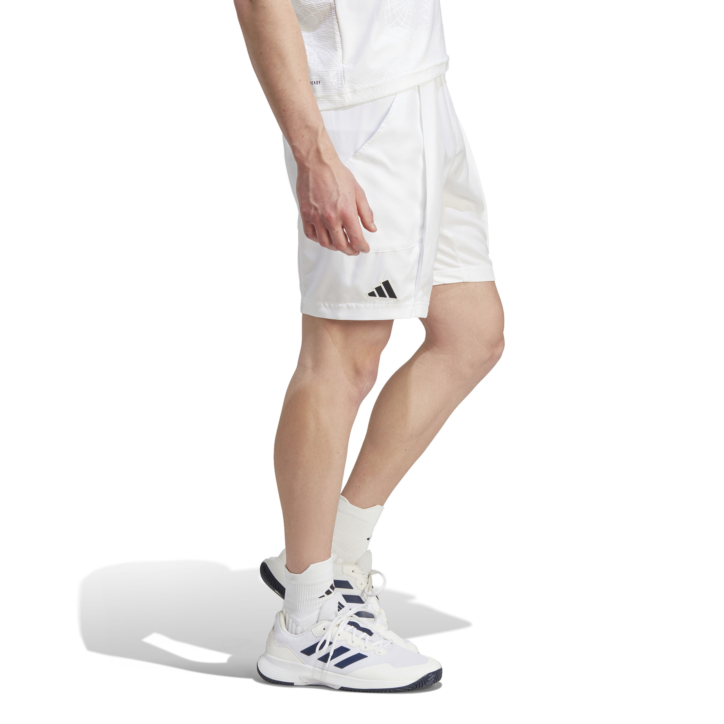 Adidas white tennis shorts sales