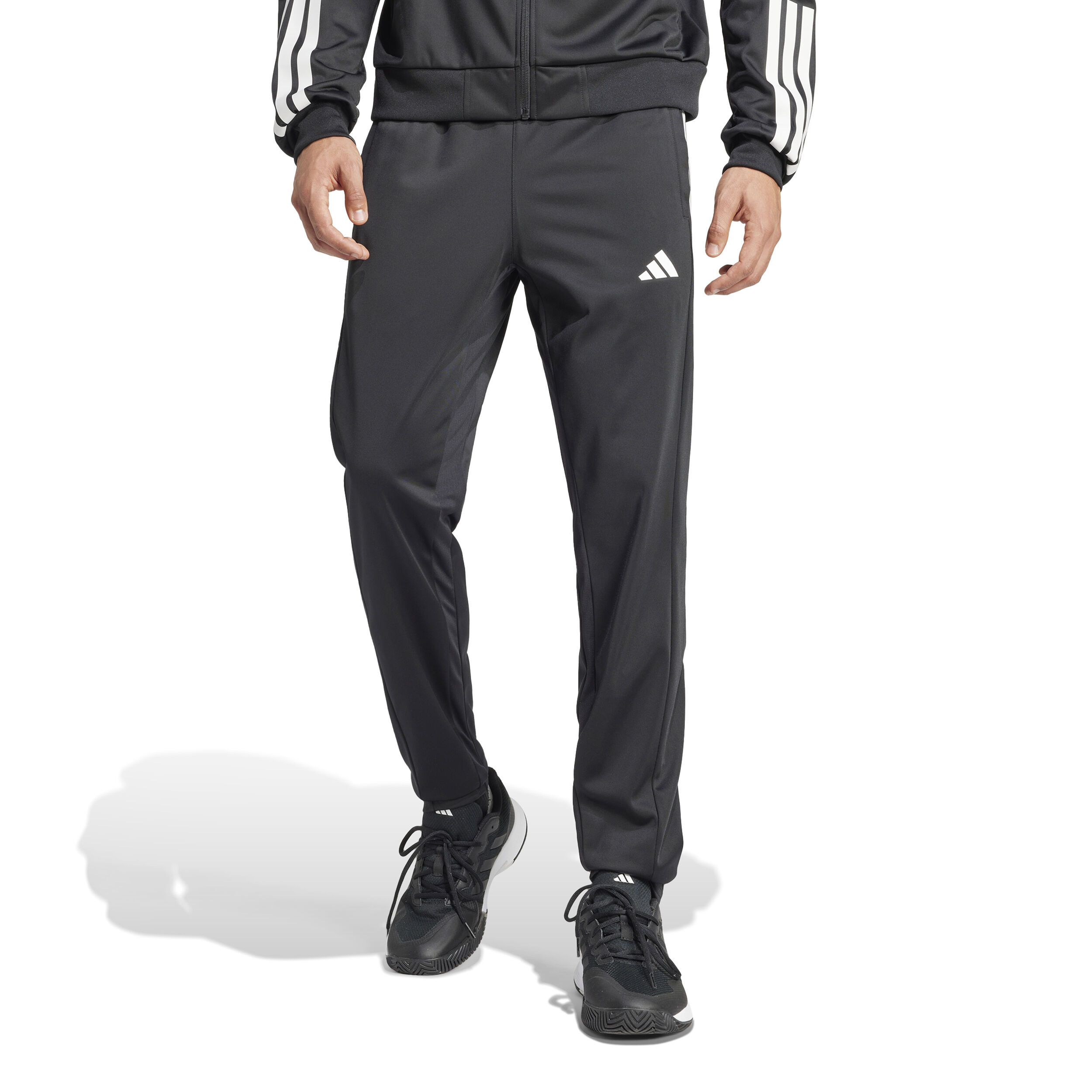 3 Stripes Knit Training Pants Men Black White