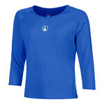 Quiet Please Tennis apparel Quiet Please Crush Mixed Long sleeve Women-blue, white