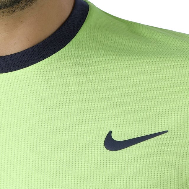 buy Nike Court Dri-Fit T-Shirt Men - Neon Green, Dark Blue online ...