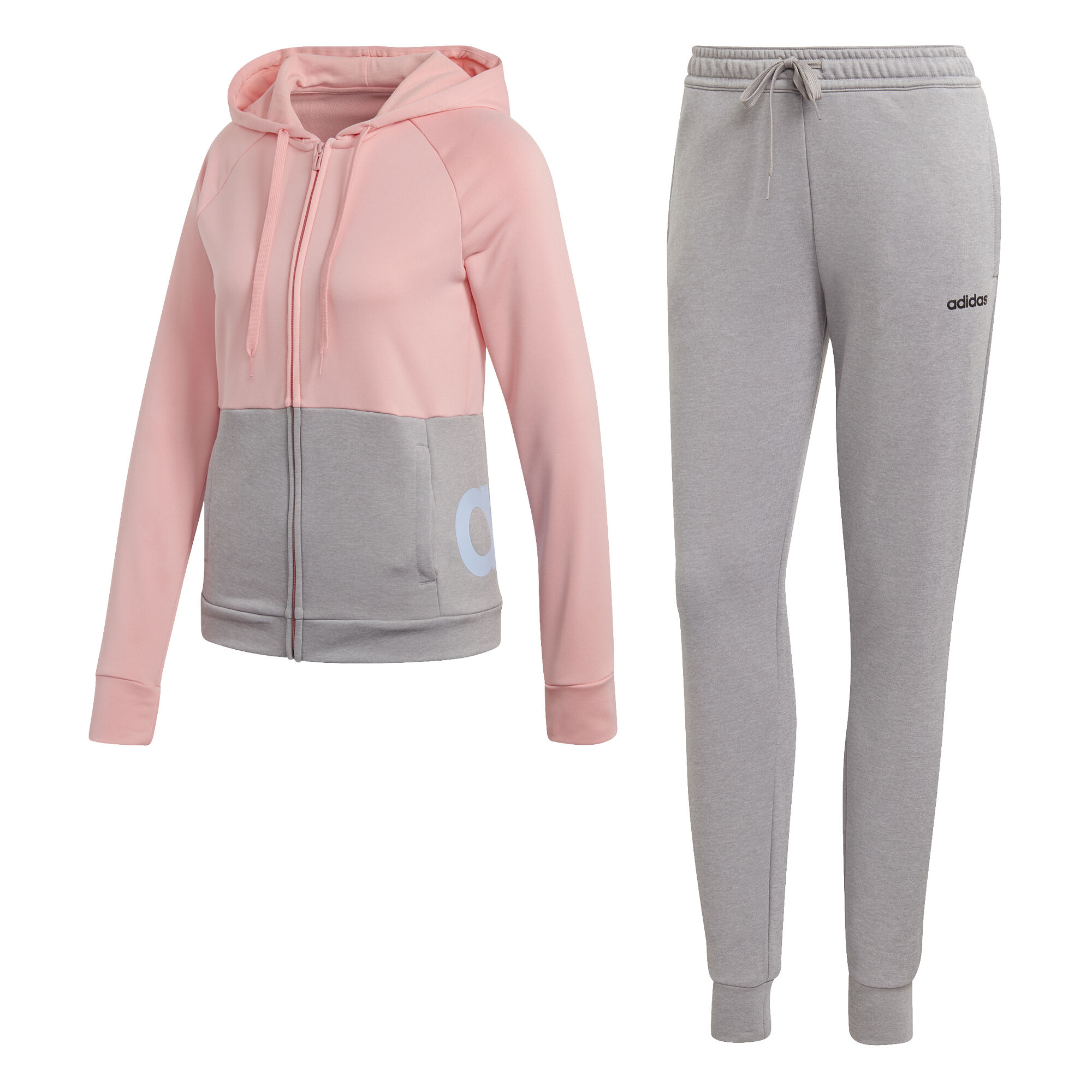 Womens grey and pink adidas tracksuit online