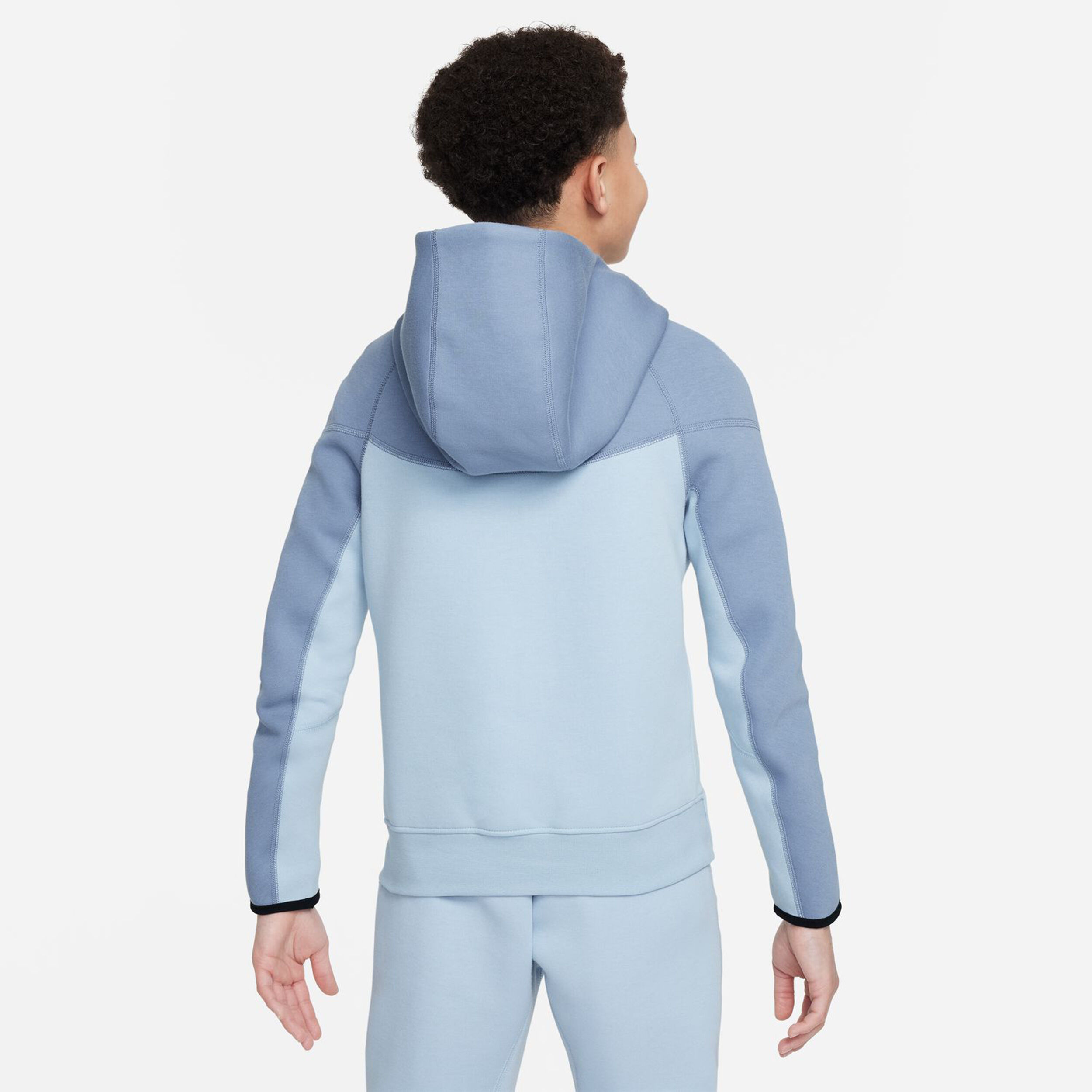 Nike Tech Fleece Full-Zip Hoodie Boys Light Blue, Grey | Tennis-Point