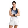 Crew Racerback Tank Top Women-dark blue, white