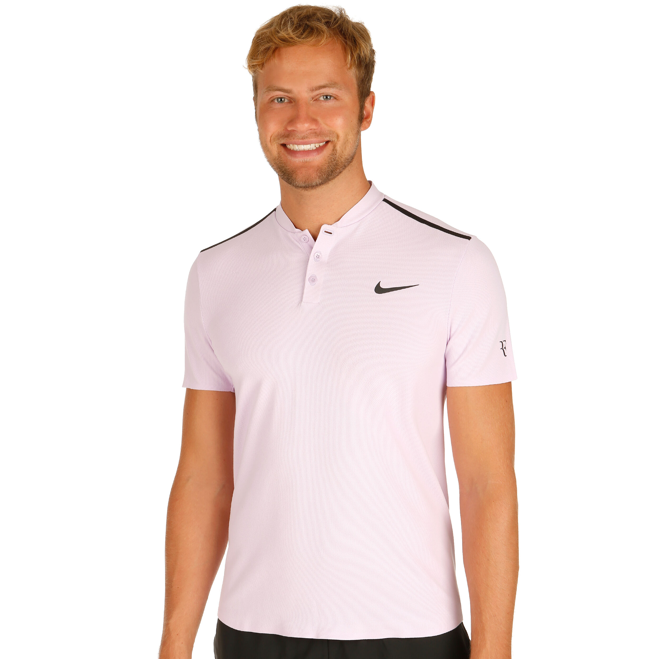 Court Advantage Roger Federer Polo Men Lilac Black