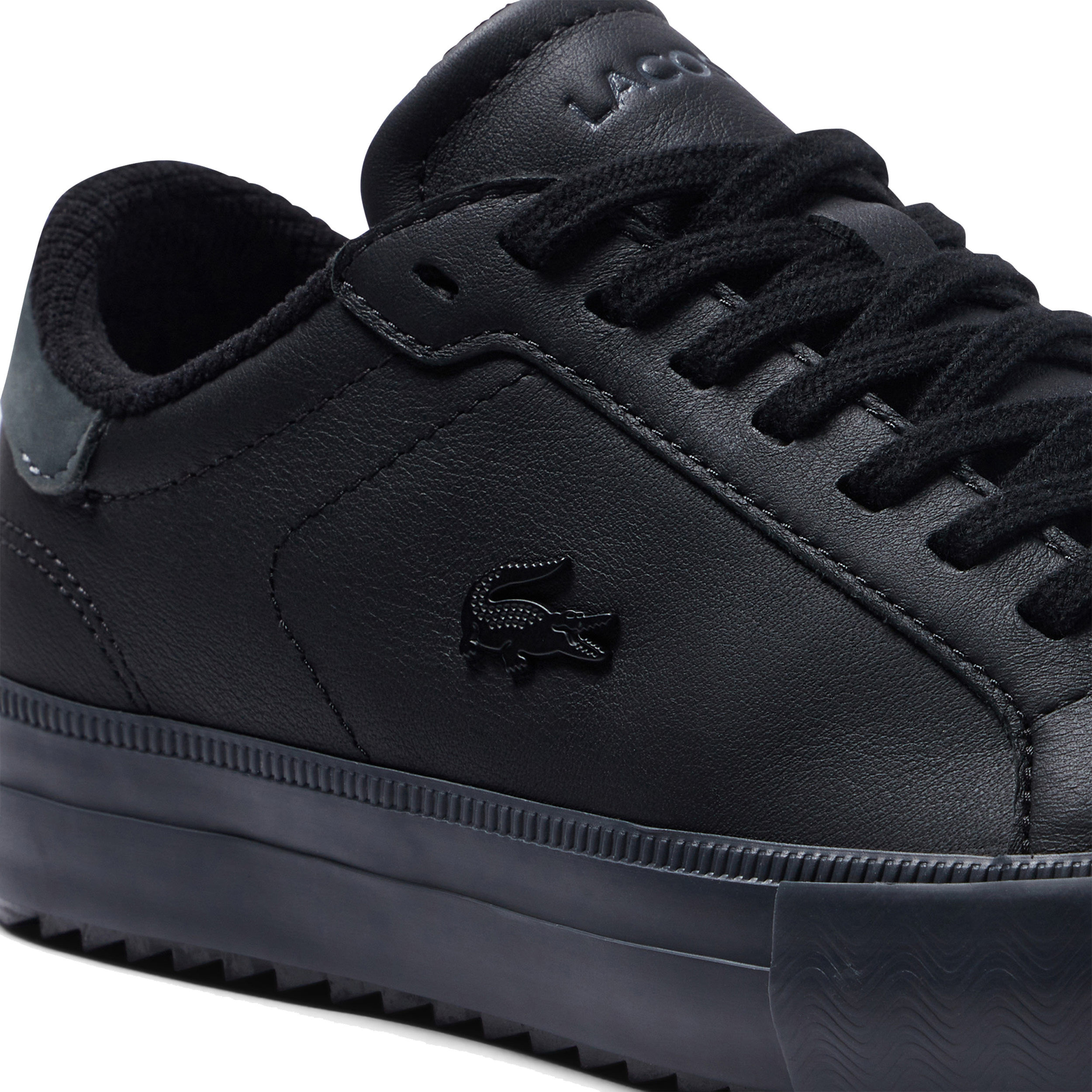 Lacoste black tennis 2024 shoes