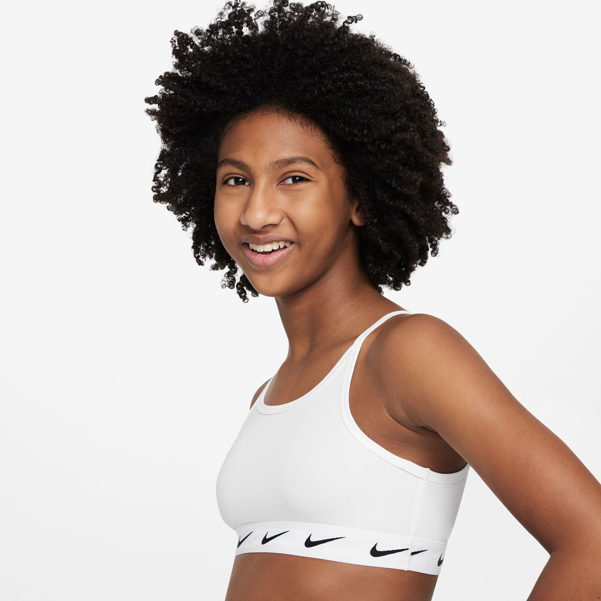 Nike Dri-Fit Big Kids Sports Bras Girls White, Black | Tennis-Point