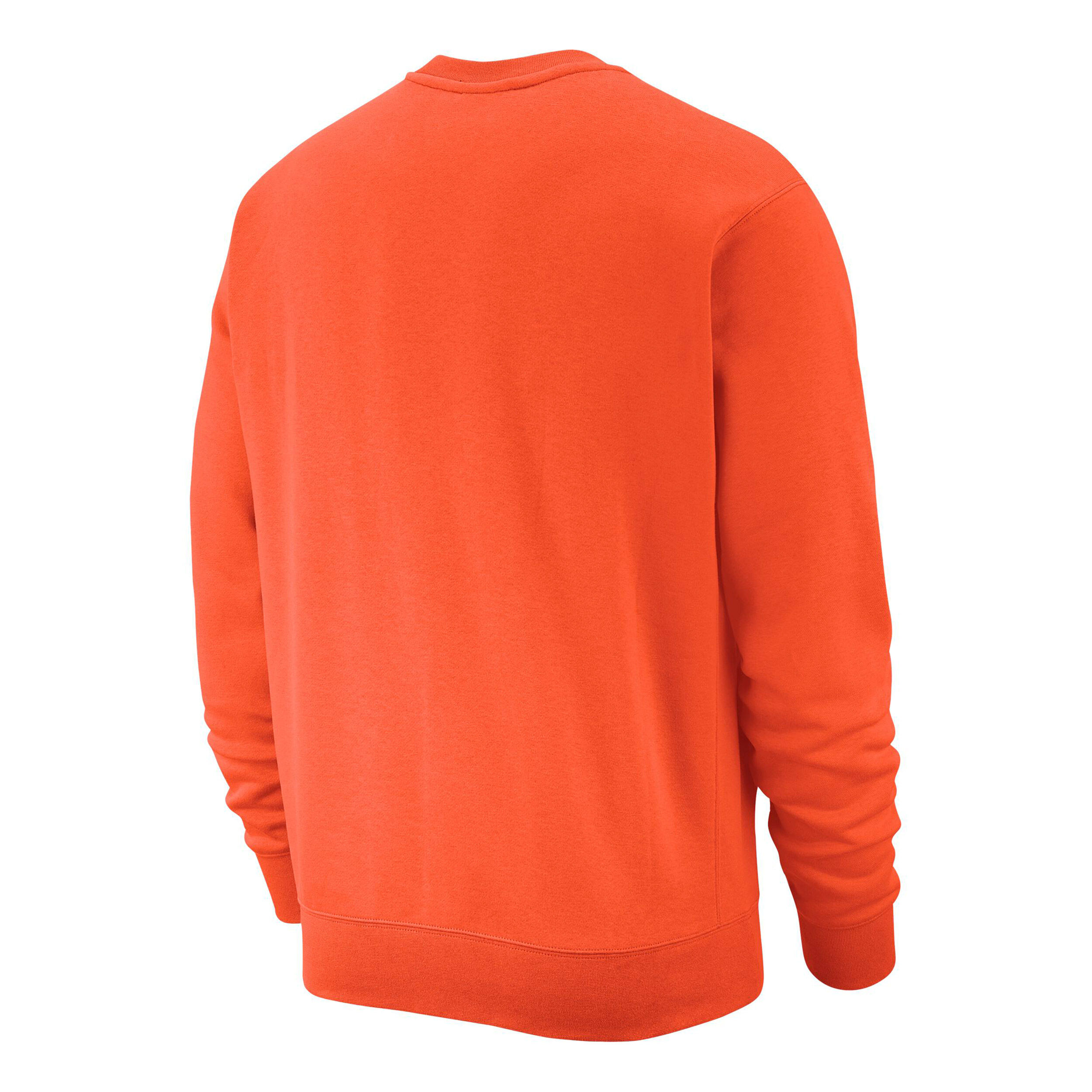 Nike club crew store neck sweat in orange