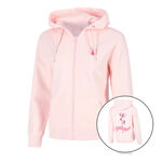 Quiet Please Clothing Quiet Please Endlessly Flower Zip Hoodie Women-Pink,Multicoloured