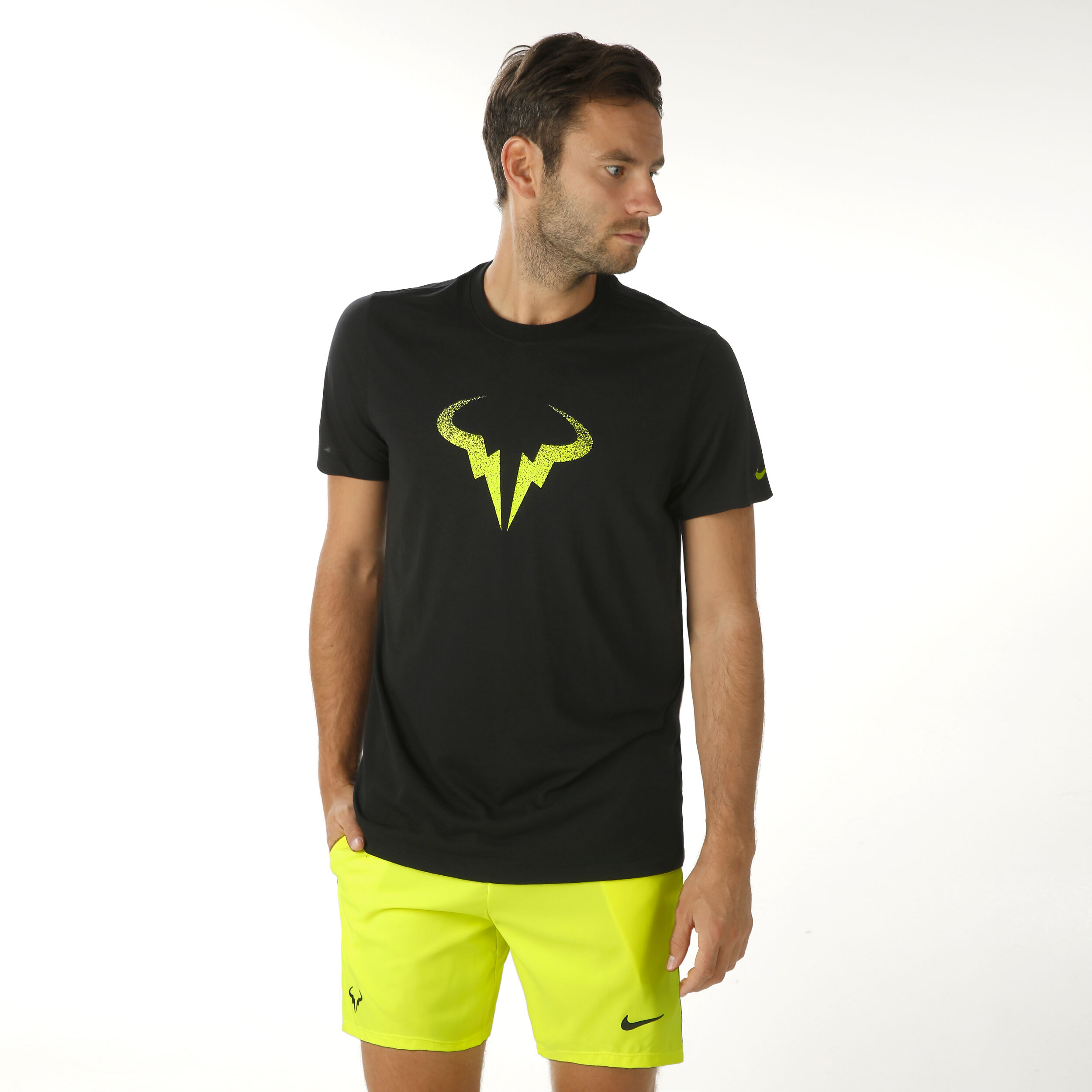 Black and neon yellow nike shirt new arrivals