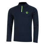 Quiet Please Clothing Quiet Please Wild Big Serve 1/4 Zip Long Sleeve Men-Dark Blue,Neon Green