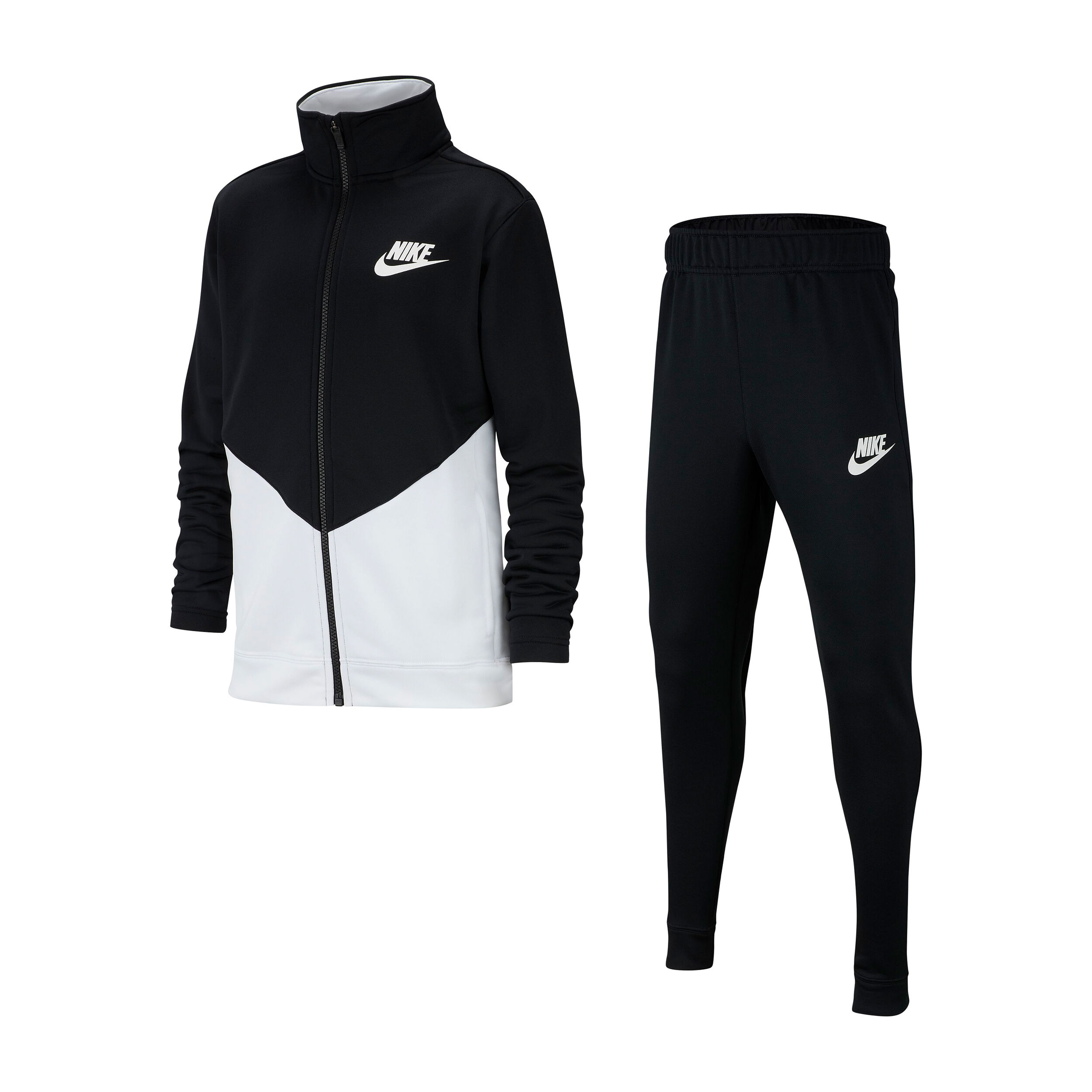 White and black nike tracksuit store