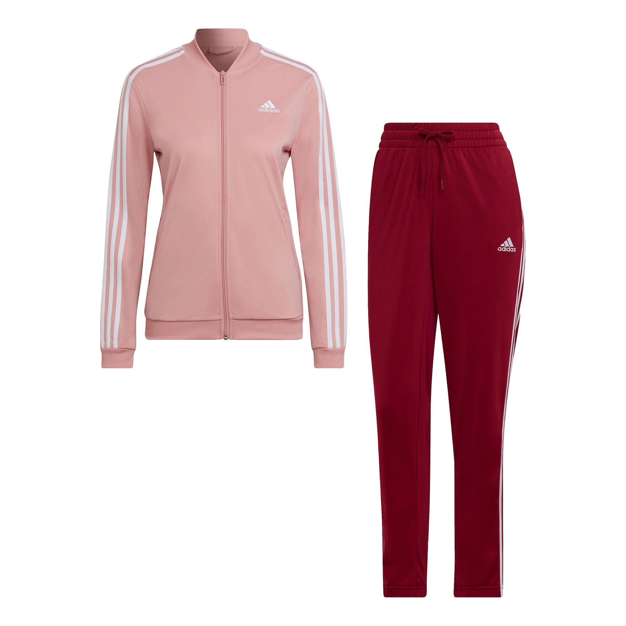 buy adidas 3 Stripes Tracksuit Women - Pink, Red online Tennis-Point