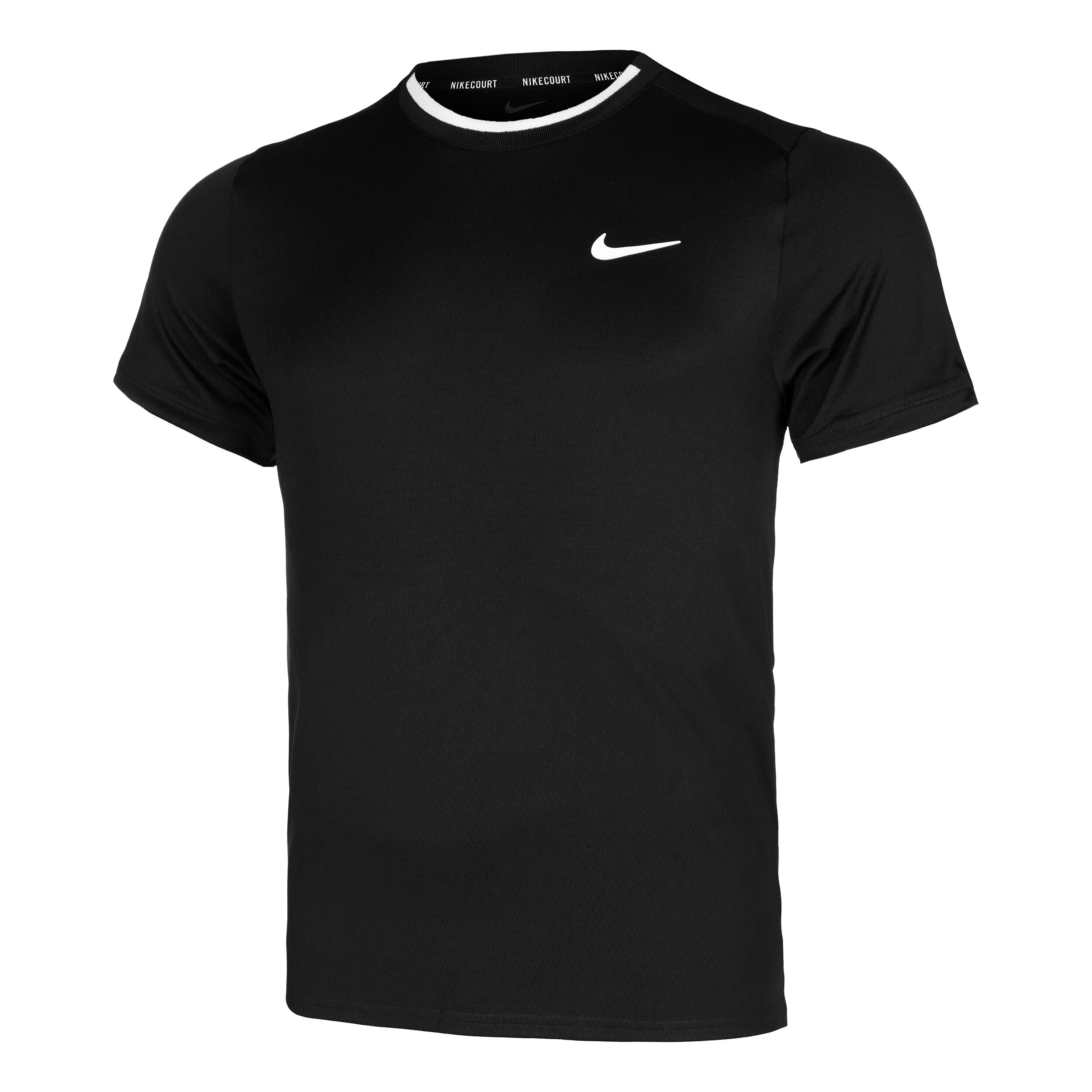 Black nike top with white tick shop
