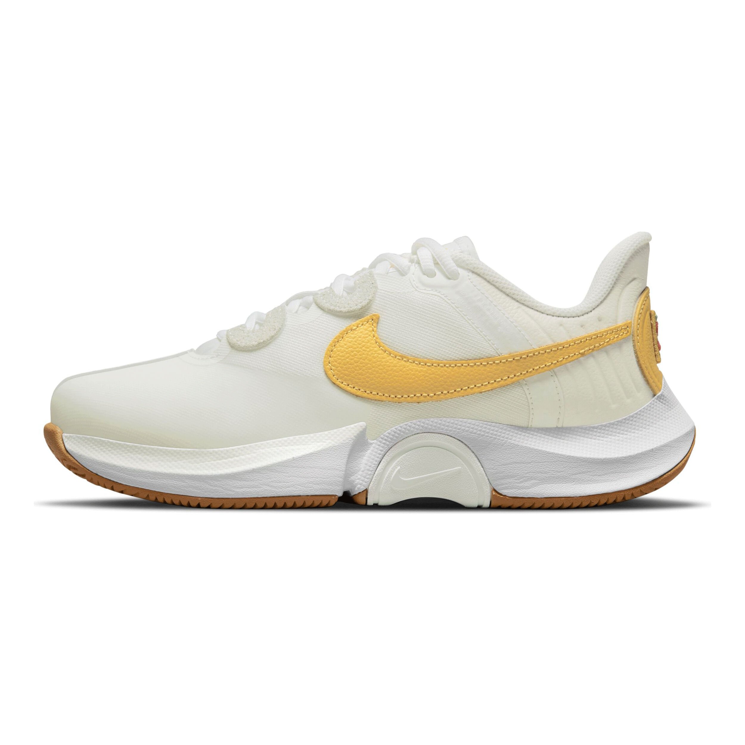 White and yellow sales tennis shoes