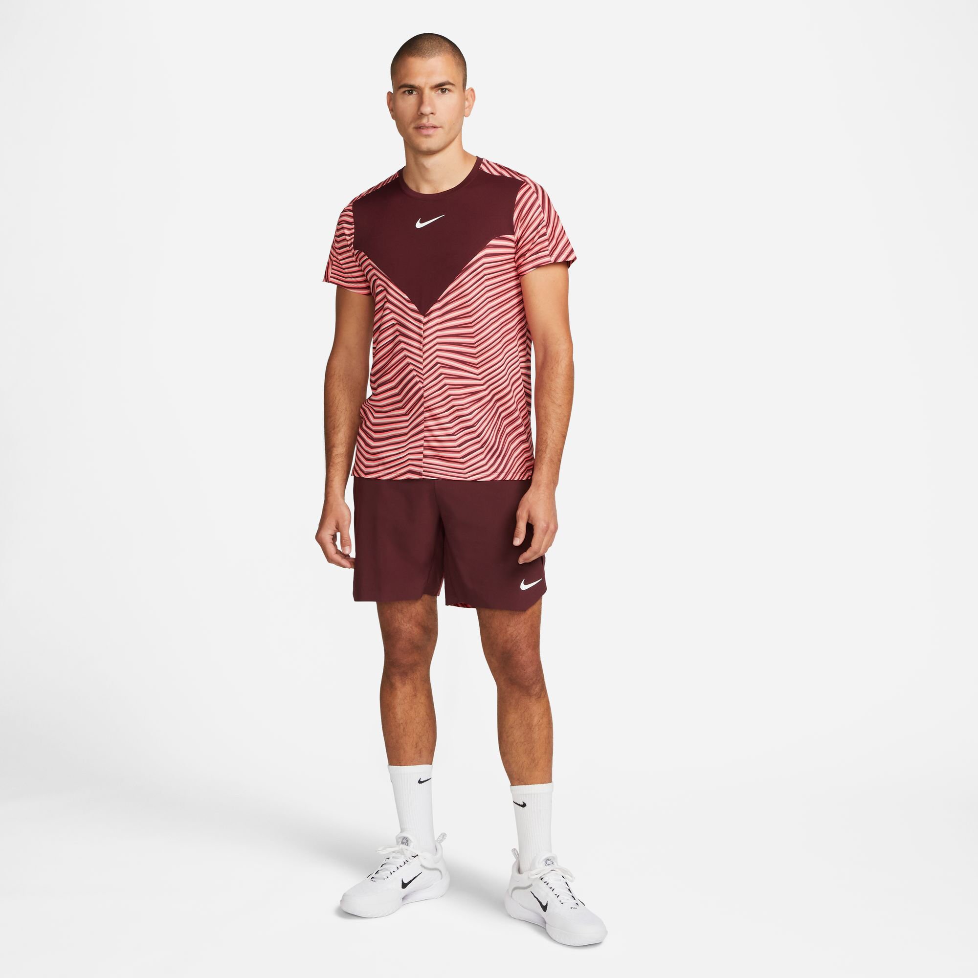 Buy Nike Dri Fit Court Slam RG T Shirt Men Dark Red Antique Pink