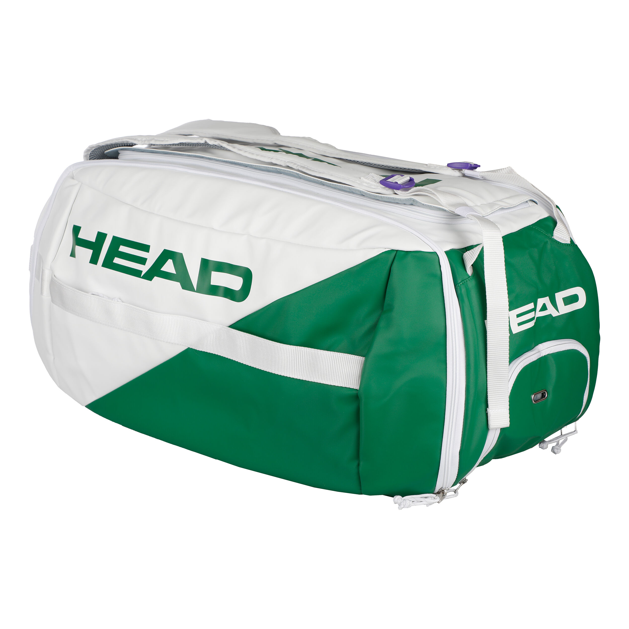 White Proplayer Racket Bag - White, Green