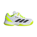 adidas Tennis shoes adidas Courtflash Comfort Closure All Court Shoe Kids-White,Neon Yellow