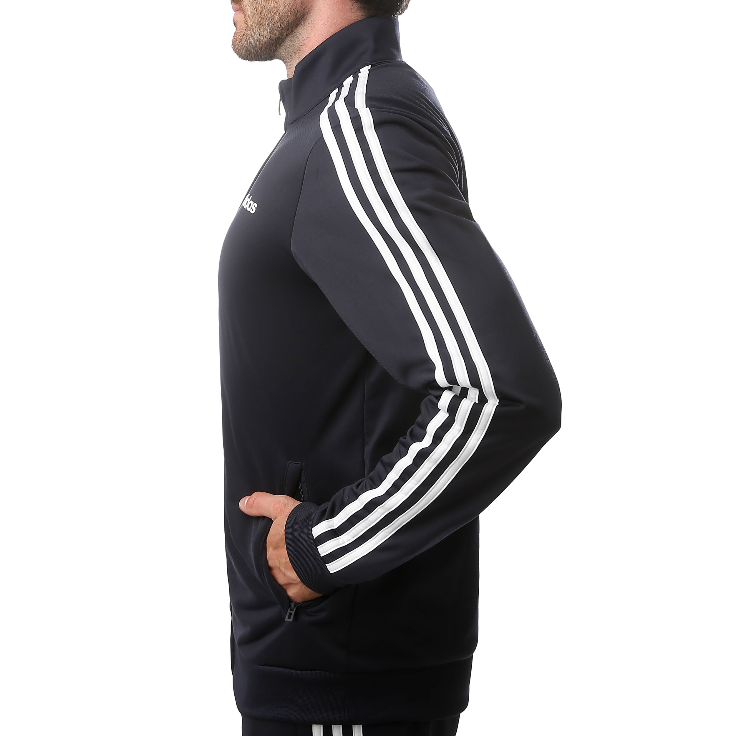 Adidas essentials 3 stripes tricot track top sales