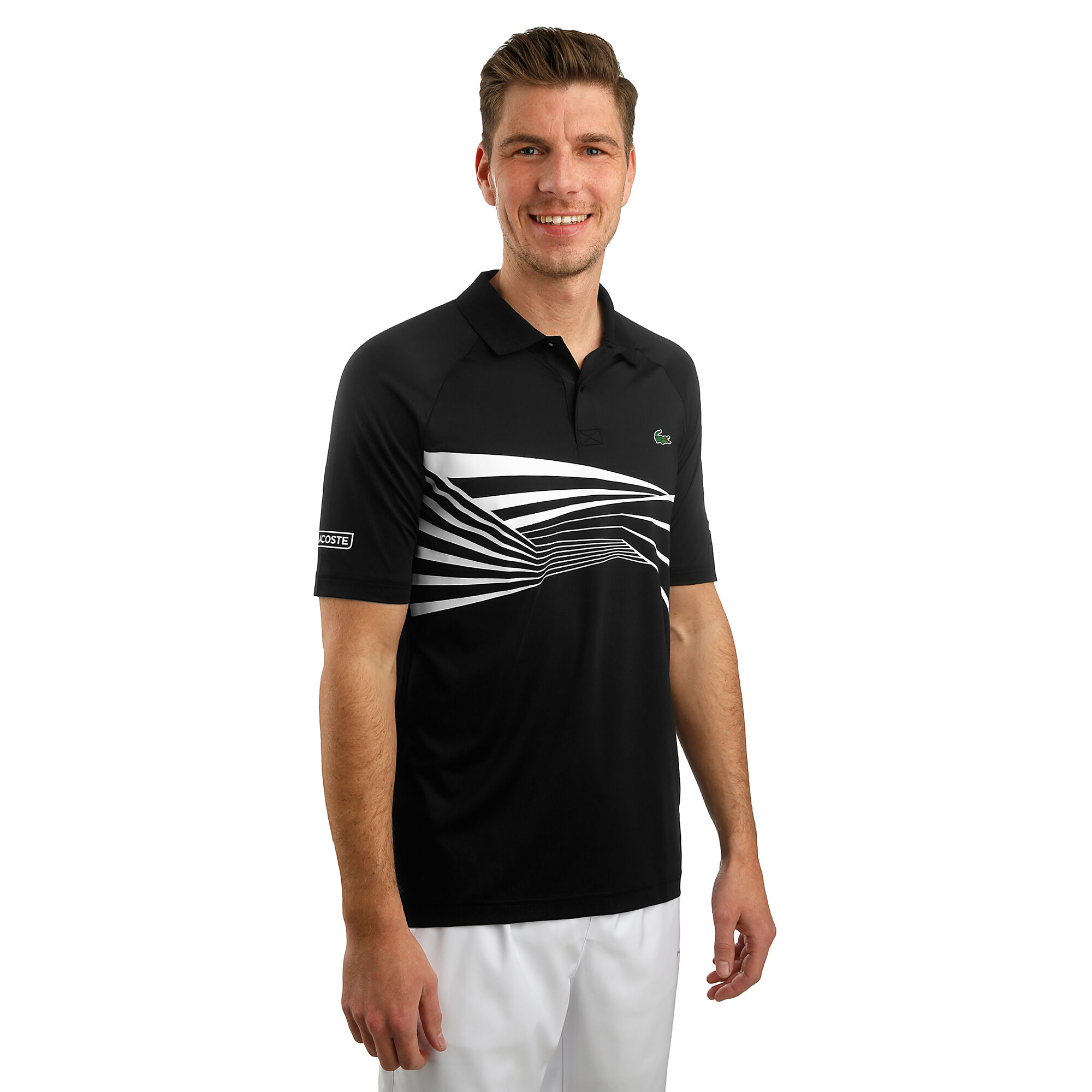 buy Lacoste Novak Djokovic Polo - Black, White online