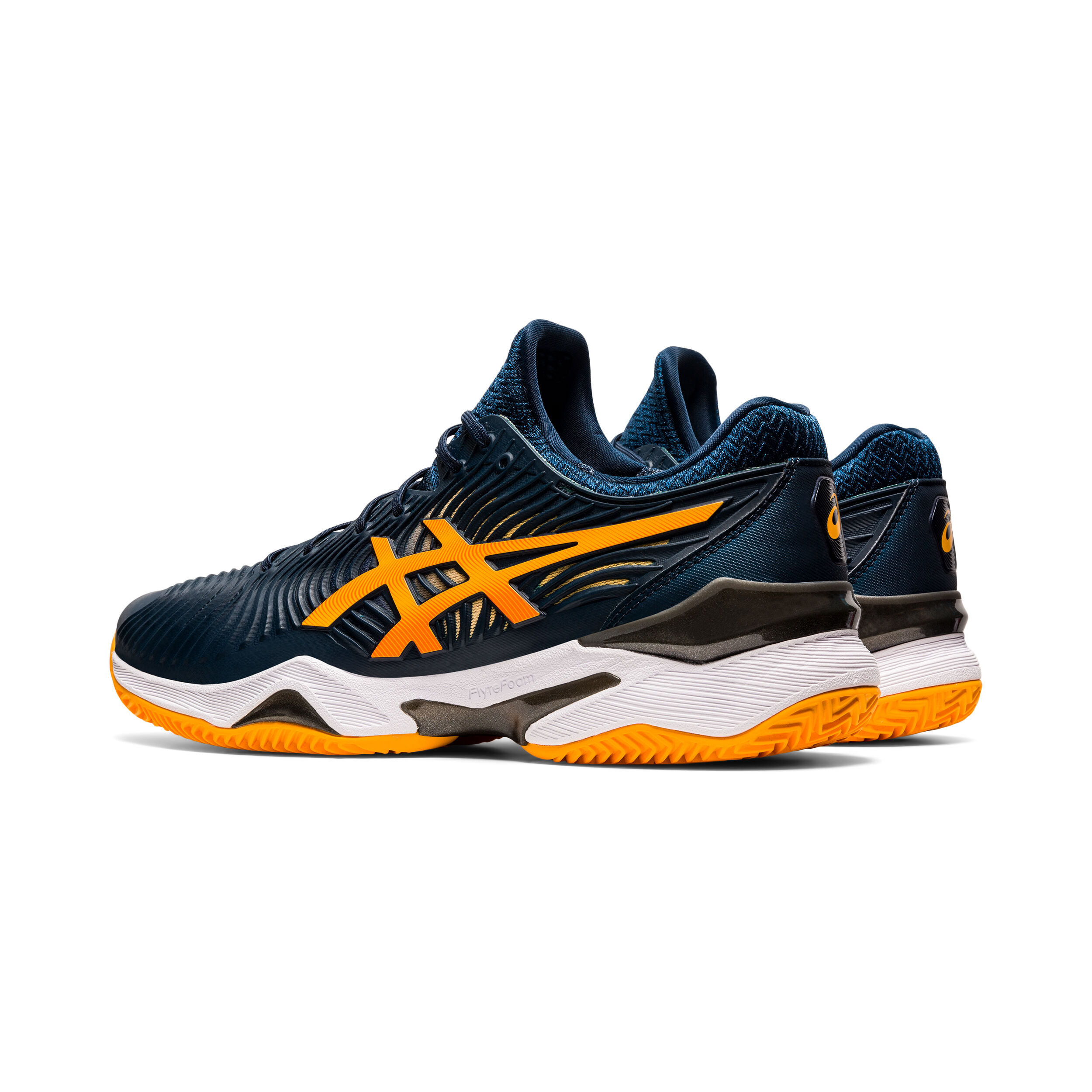Buy ASICS Court FF 2 Clay Court Shoe Men Dark Blue Orange online