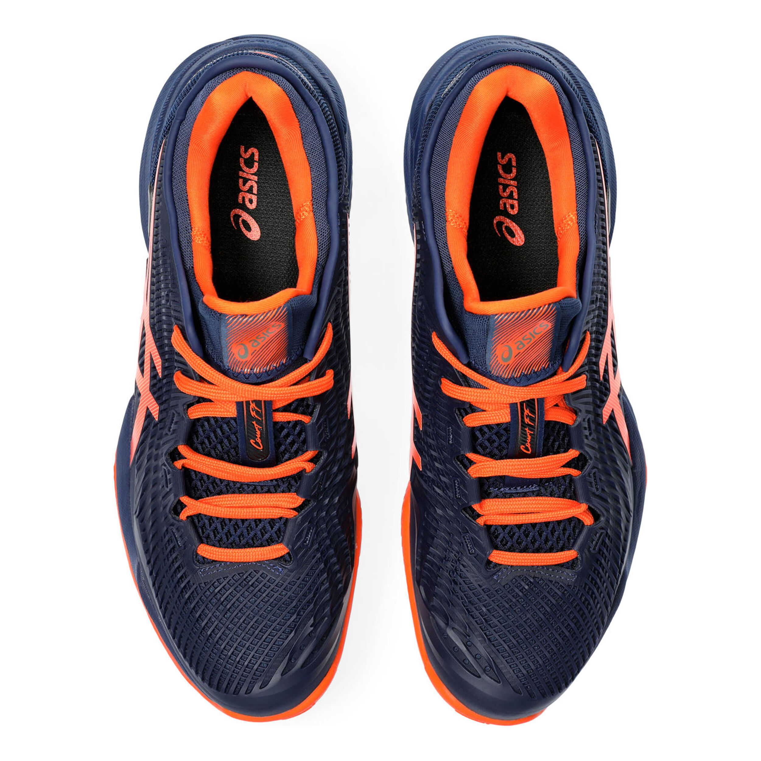 ASICS court ff 3 oc 26.5 ネイビー/オレンジ ASICS Court FF 3 Clay Court Shoe Men Dark Blue, Orange