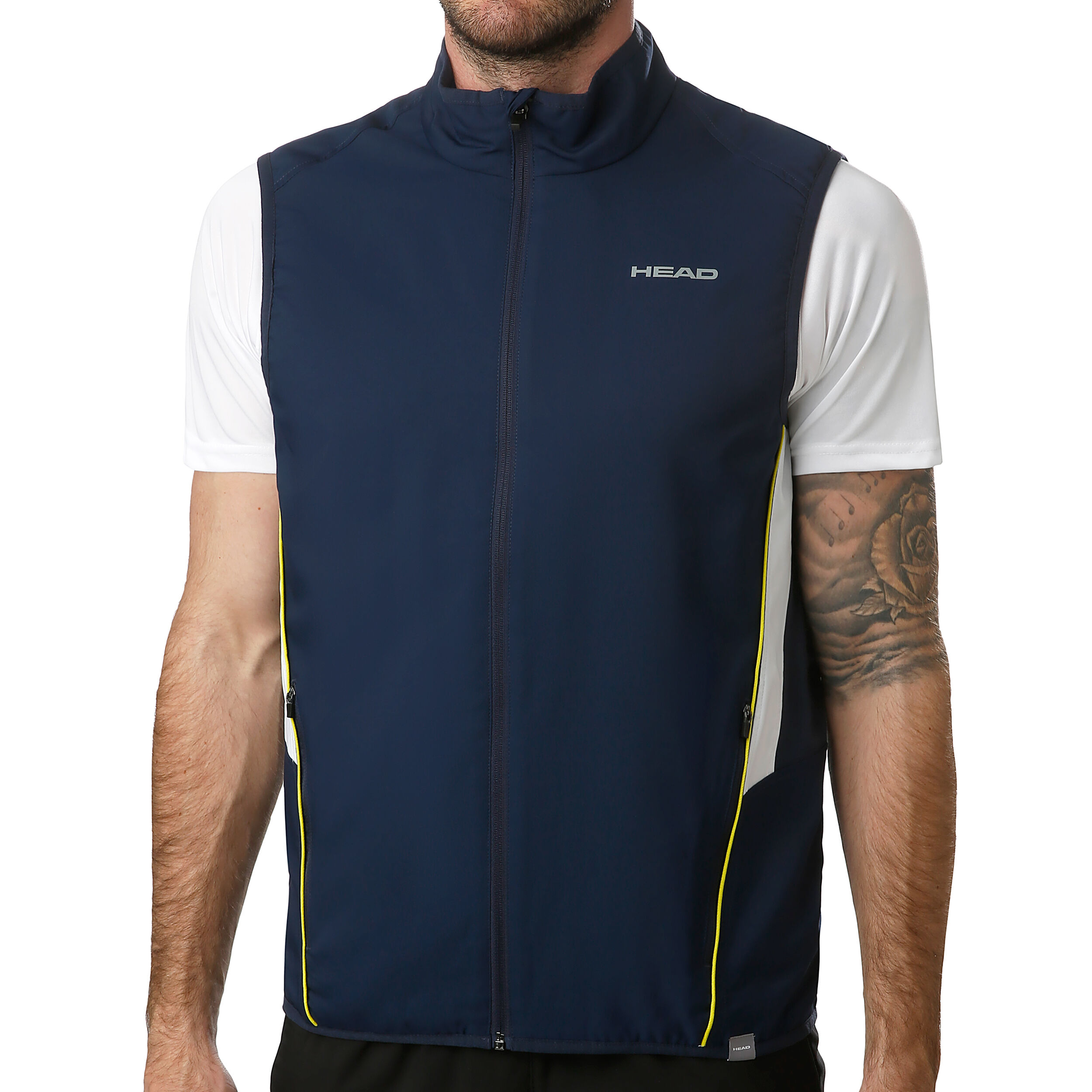 Club Vest Men Dark Blue White