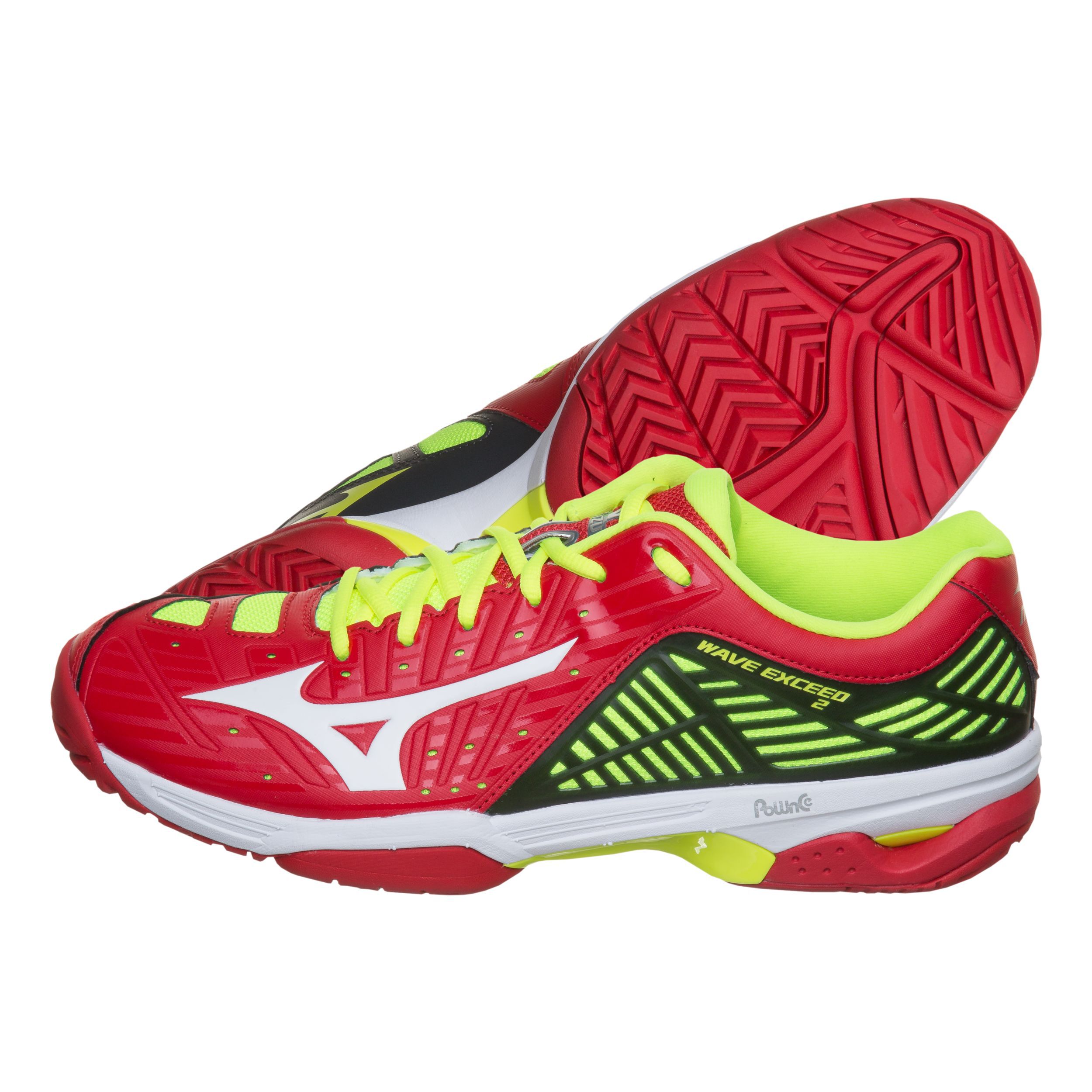 Buy Mizuno Wave Exceed 2 AC All Court Shoe Men Red Neon Yellow online Tennis Point COM