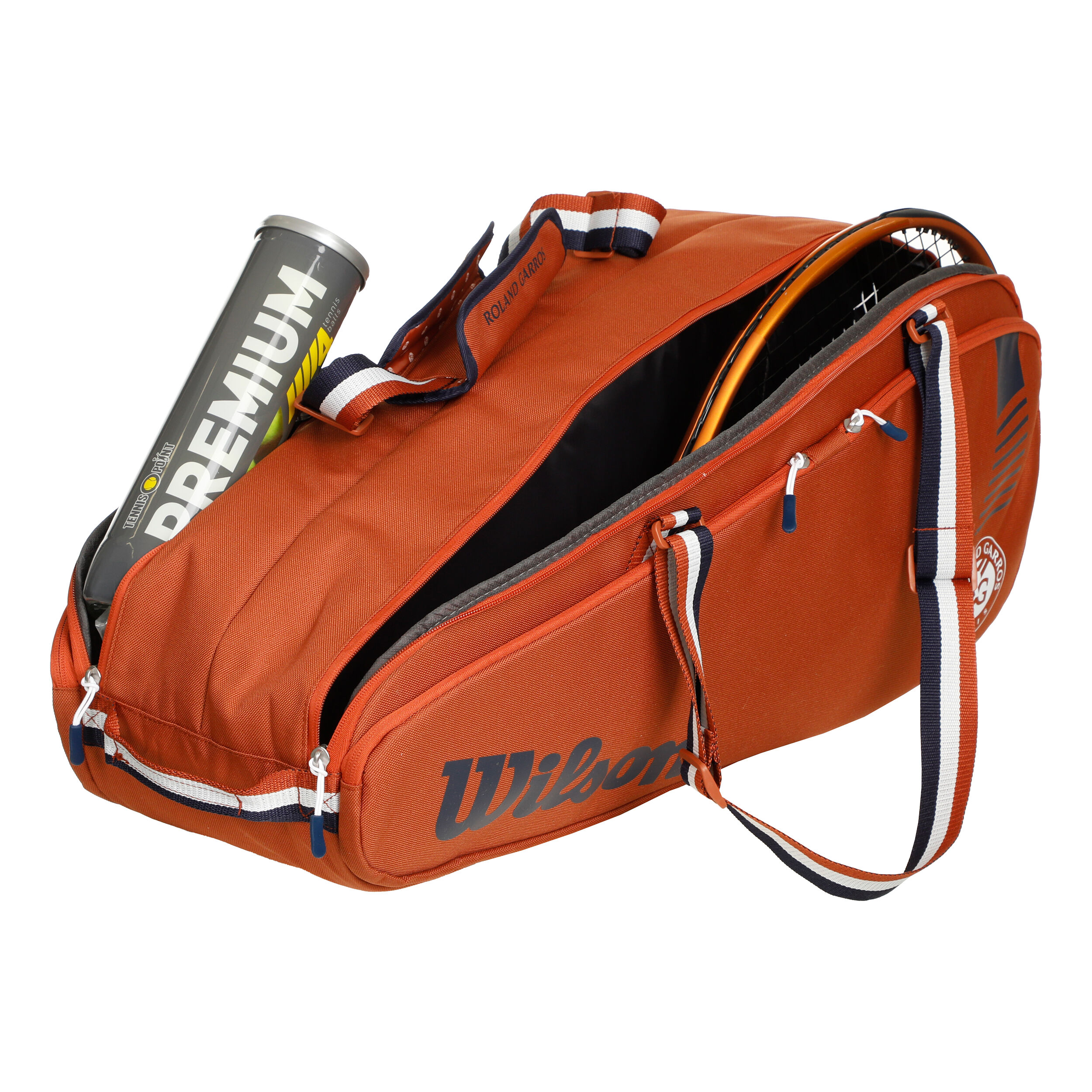 Wilson orange tennis bag top