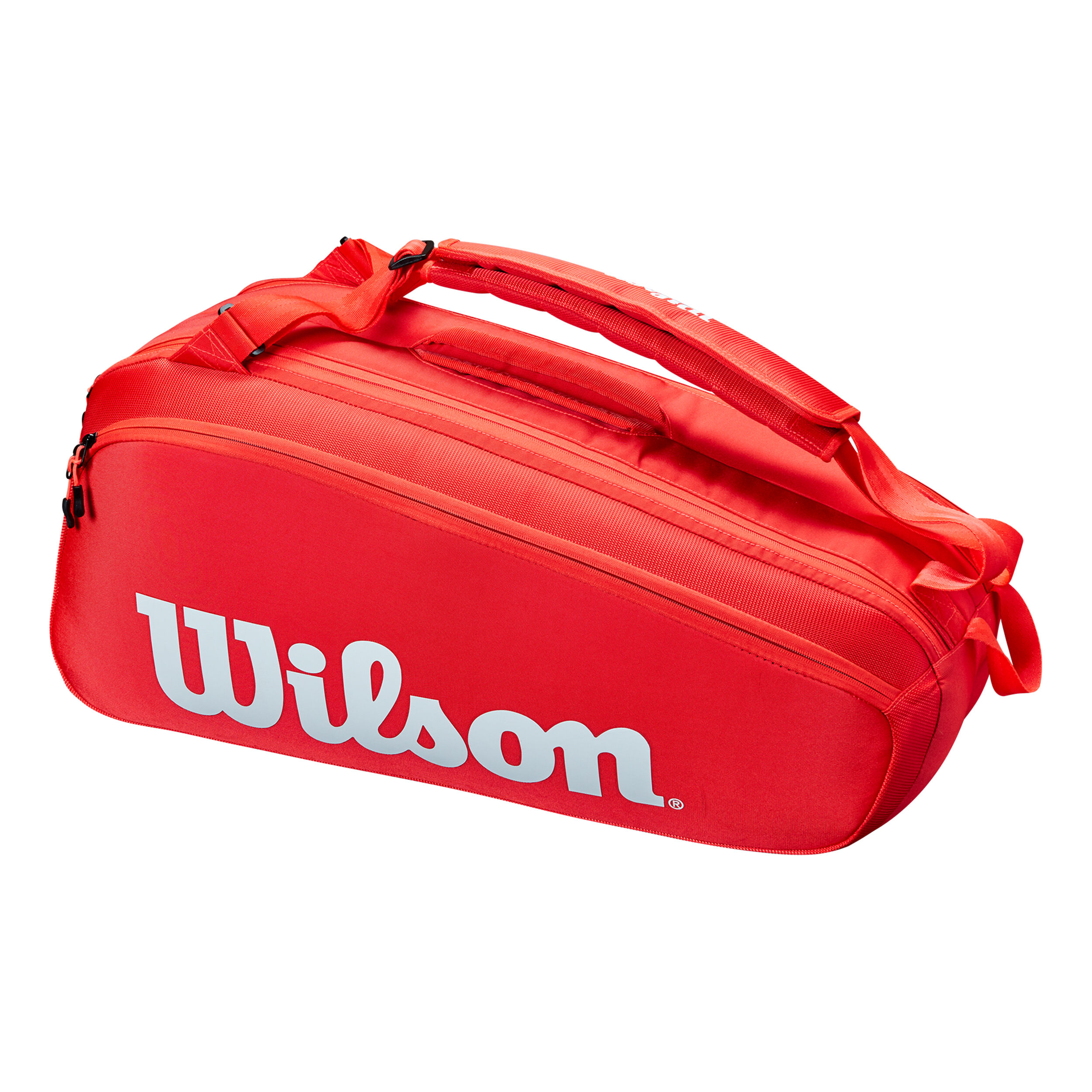 Buy Wilson Super Tour Racket Bag 6 Pack Red White online Tennis Point COM