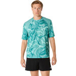 ASICS Clothing ASICS Road Lite-Show Running Shirt Men-Turquoise,Multicoloured
