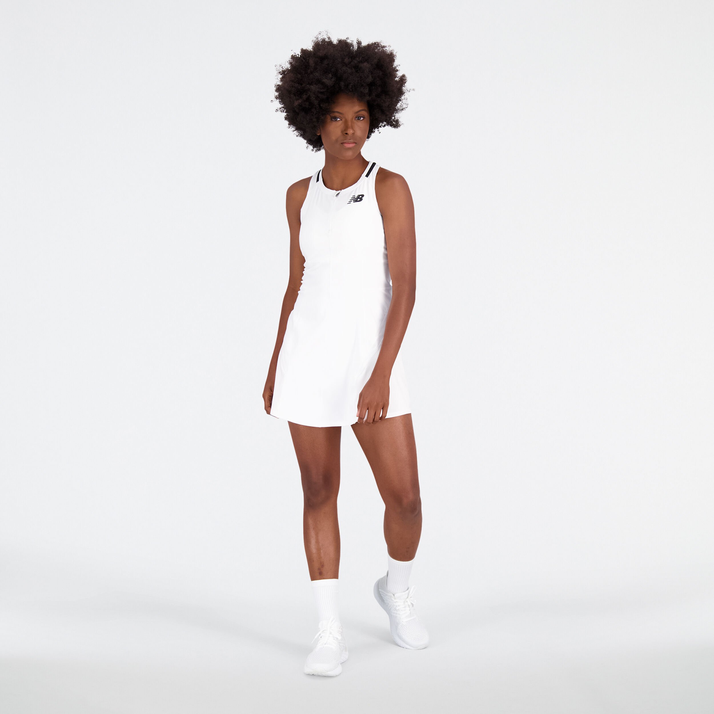 New balance white tennis dress sales
