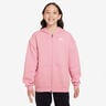 Club Fleece Oversized Full-Zip Hoodie Girls-Pink