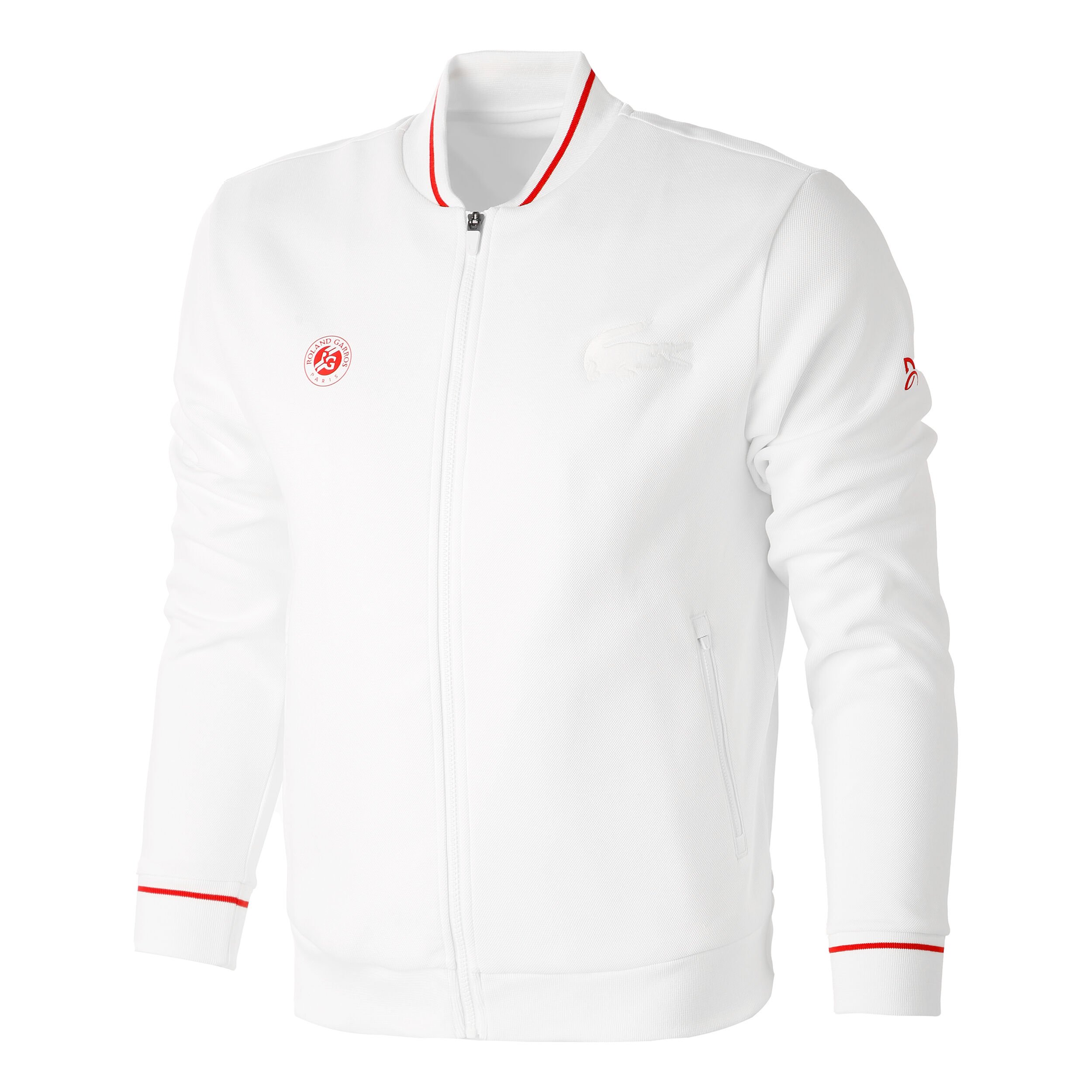 Roland Garros Novak Djokovic Zip Hoodie Men White Red