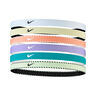 Nike Flex Classic Hair Band 6 Pack-Violet,White