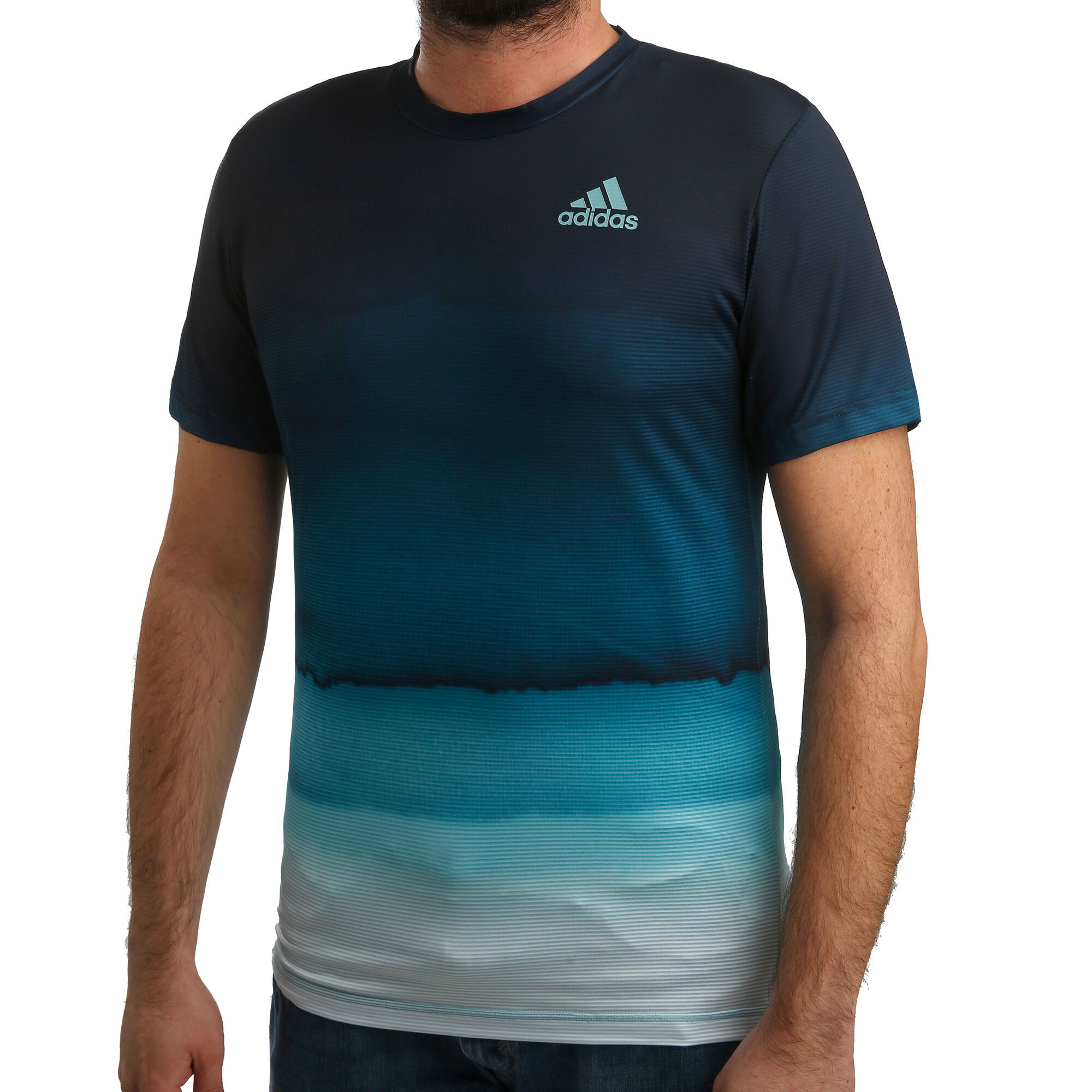 compact financieel Onleesbaar buy adidas Parley Printed T-Shirt Men - Dark Blue, Blue online |  Tennis-Point