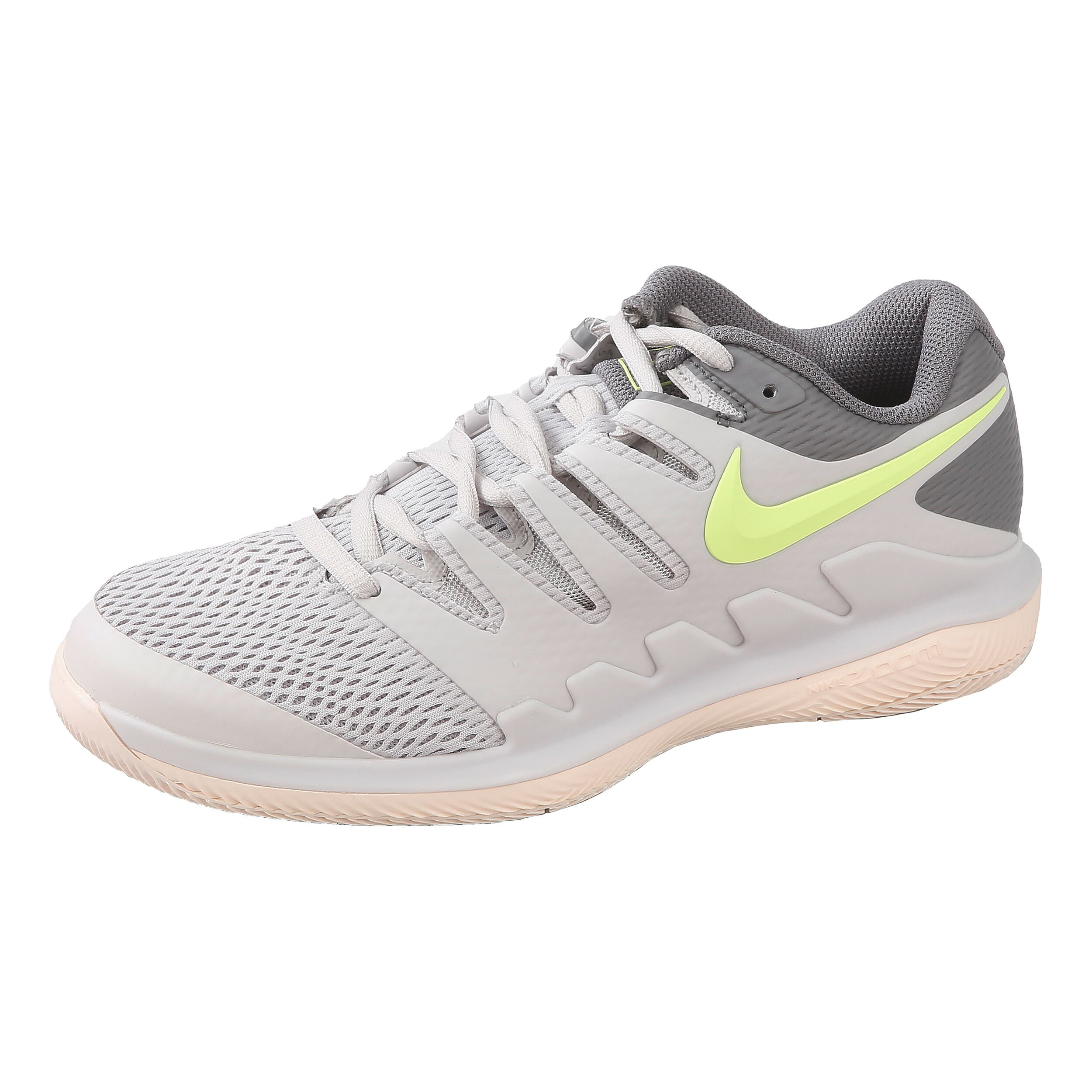 Zoom Vapor X Hard Court Shoe Women Lightgrey Neon Green